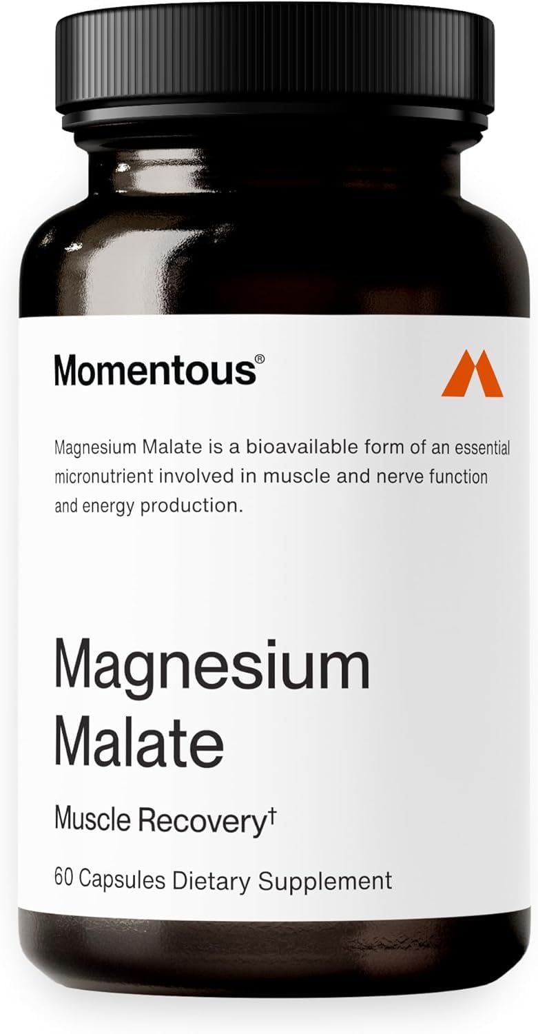 MomentousMagnesium Malate, 120 Capsules, 60 Day Supply, Informed Choice and Sport Certified