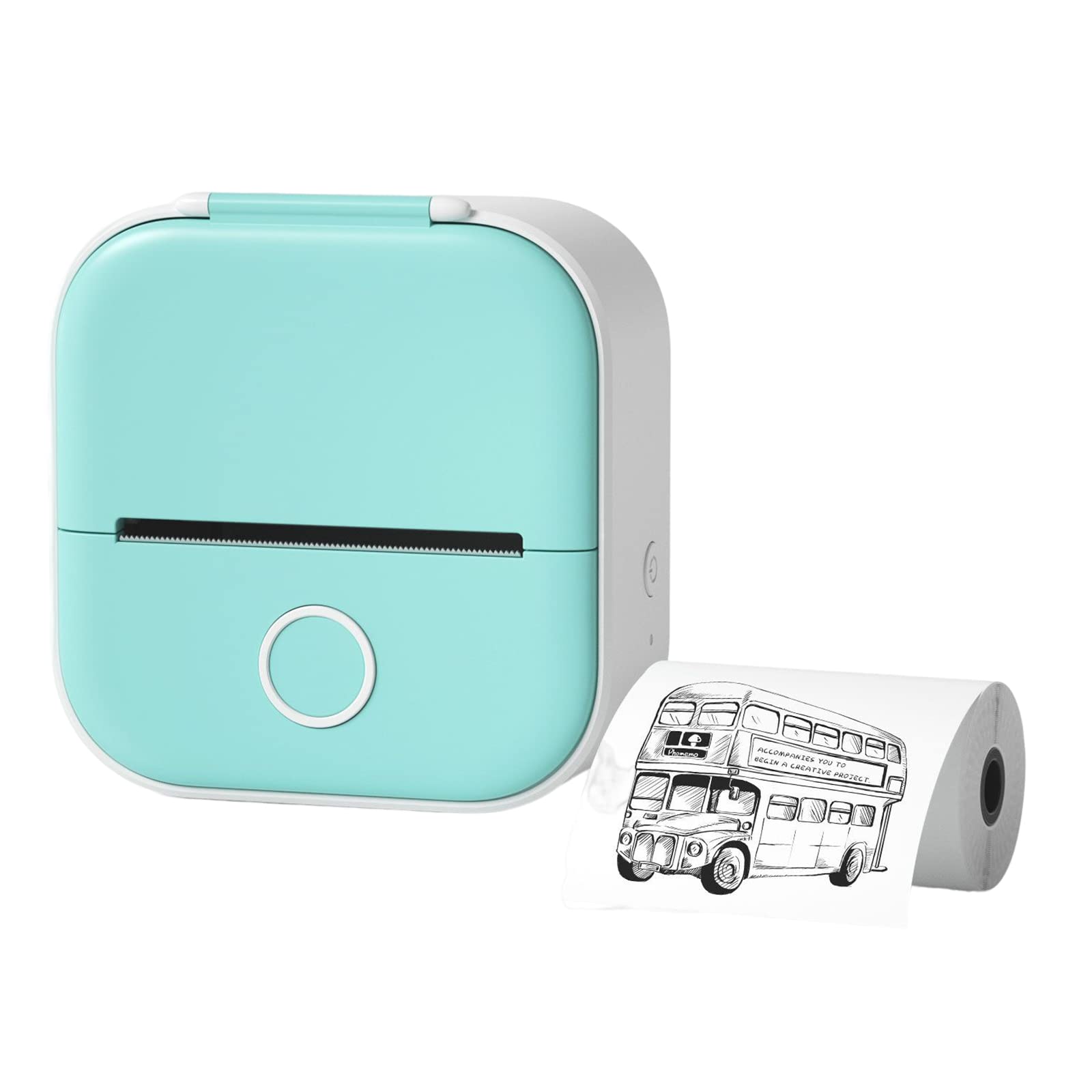 Hokuto Doodle Dash Printer, Doodle Dash Pocket Printer, Mini Pocket Printer, Printago Inkless Printer, 2023 New Portable Instantly Sticker Printer, Mini Printer Sticker Maker, DIY Scrapbook (Cyan)