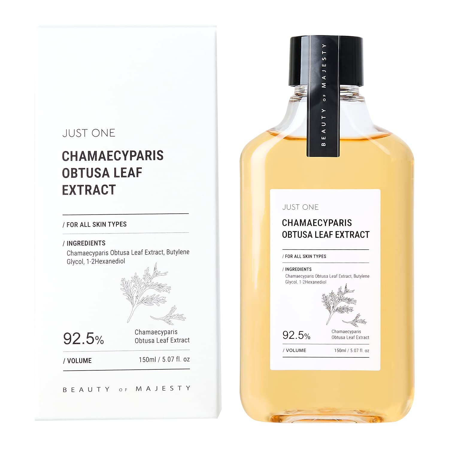 BOM Just One Face Toner Chamaecyparis Obtusa Leaf Extract 150ml, alcohol free moisturising face mist, vegan facial toner, calming breakouts, pure herb hydrate and sooth