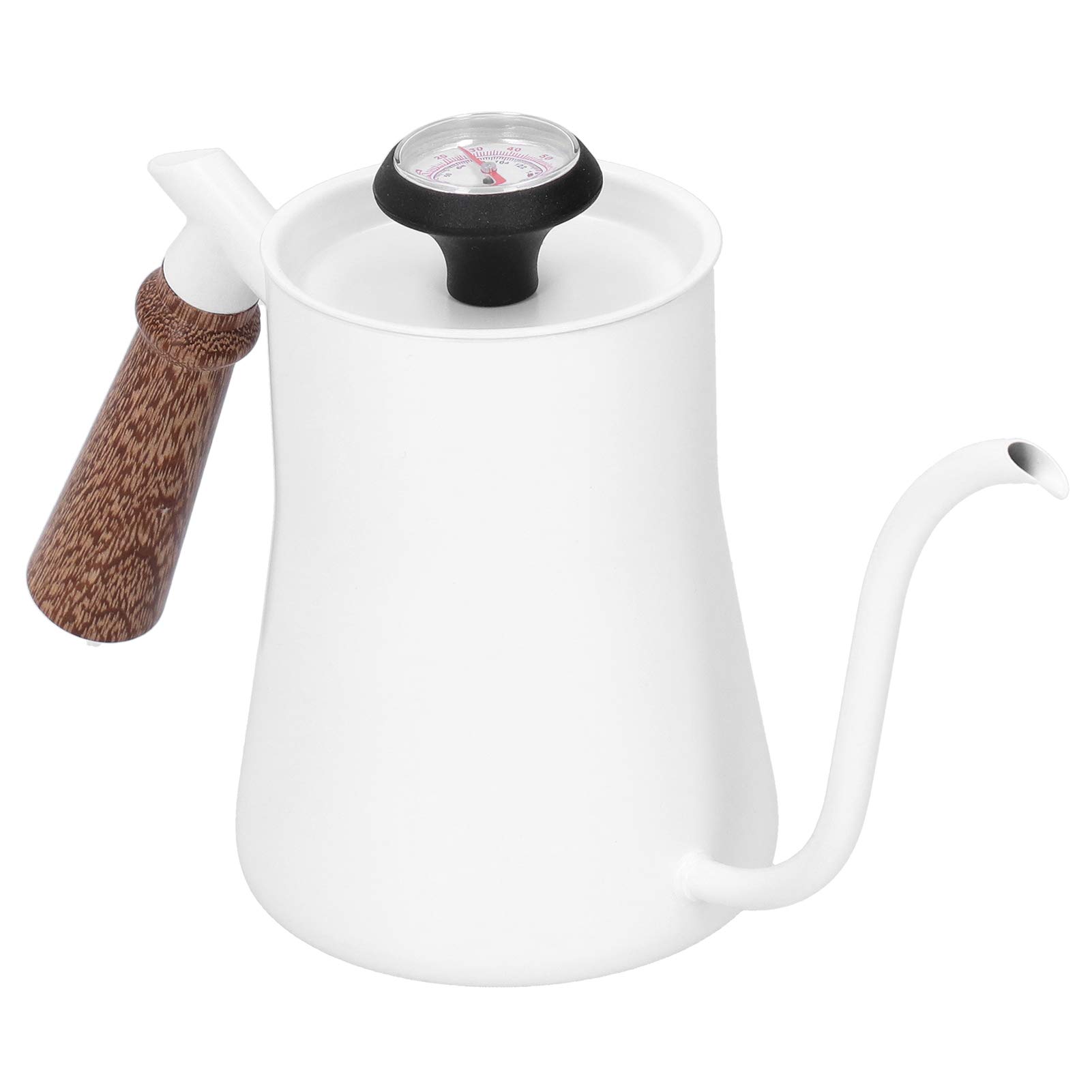 Hand Drip Coffee Pot, Coffee Pot, 650ml Anti‑corrosion Gooseneck Spout for Pour Coffee Make Coffee Coffee Shop Home(650ml white)