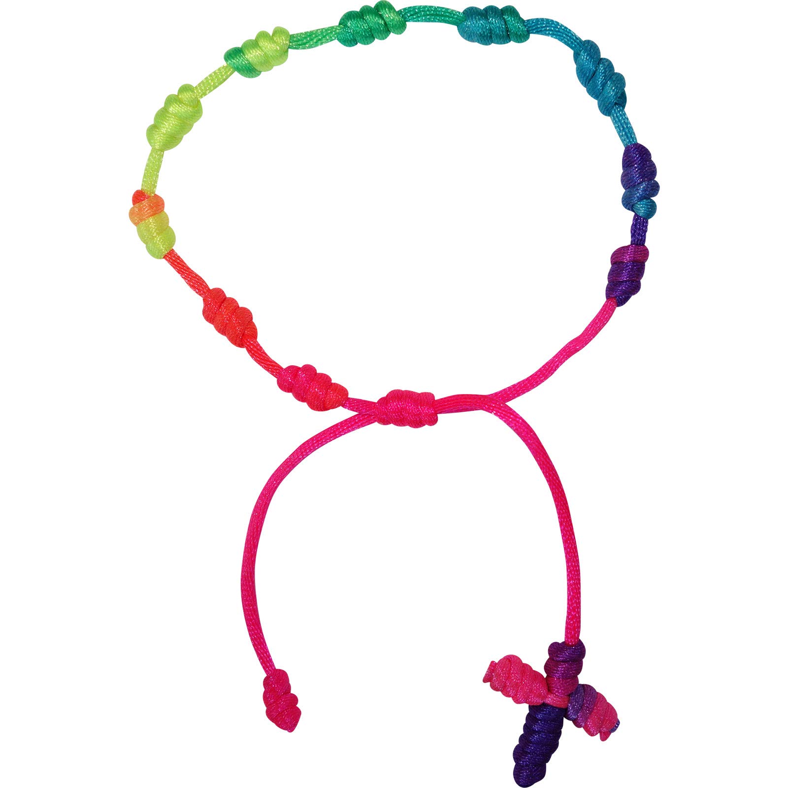 ELLUELLU Jesus Cross Cotton Neon Bracelet Rainbow Wristband Fluorescent Bangle Jewellery