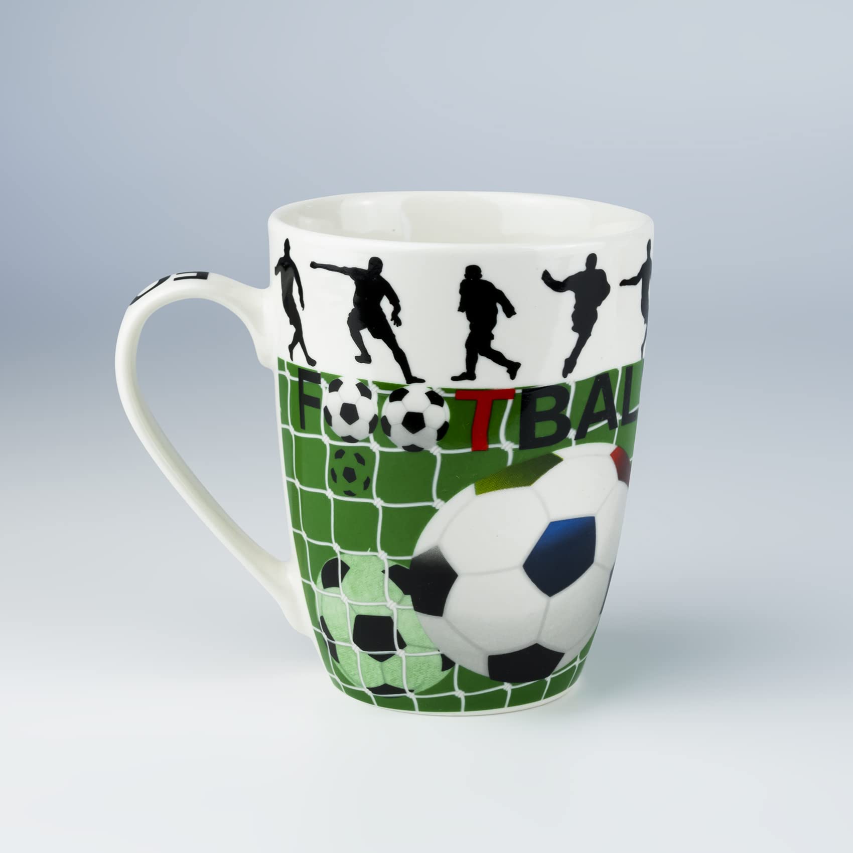 GOGO Home Brand Football Player Scores Goal Mug Pottery Ceramic Coffee Cup Tableware â€“ 340ml