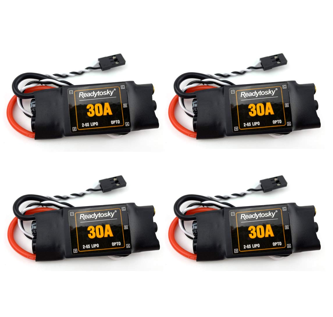 Readytosky 30A ESC 2-6S OPTO Brushless Electronic Speed Controller for F450 S500 ZD550 RC Helicopter Quadcopter(4PCS)