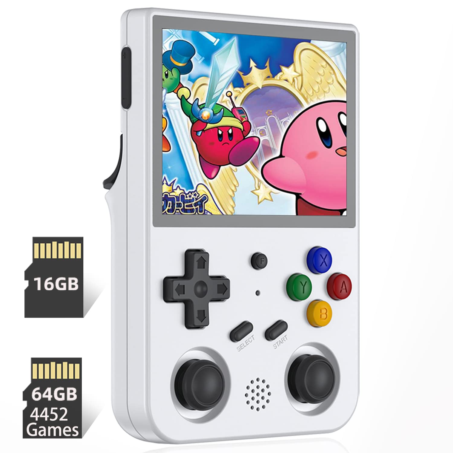 AivuidbsRG353V Retro Handheld Game with Dual OS Android 11 and Linux,RG353V with 64G TF Card Pre-installed 4452 Games Supports 5G WiFi 4.2 Bluetooth Online Fighting,Streaming and HDMI