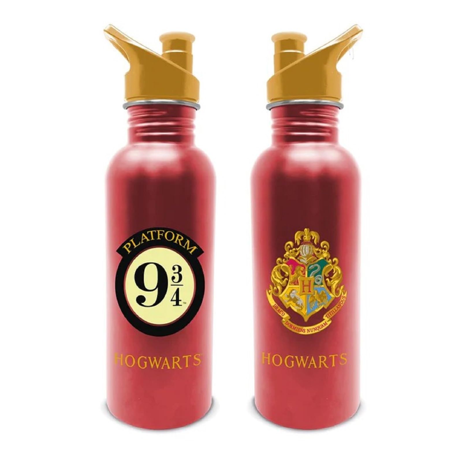 Pyramid International HARRY POTTER Water Bottle (Platform 9/34 and Hogwarts Design) 700ml Metal Water Bottle, Boys Water Bottle, Girls Water Bottle, Kids Water Bottles - Official Merchandise