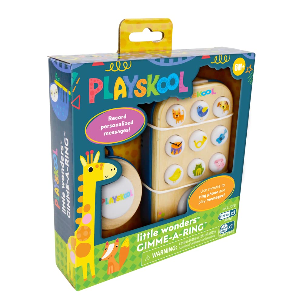 Playskool Little Wonders Gimme-A-Ring - Toy Phone - Leave Phone Messages for Baby - Ages 6 Month+