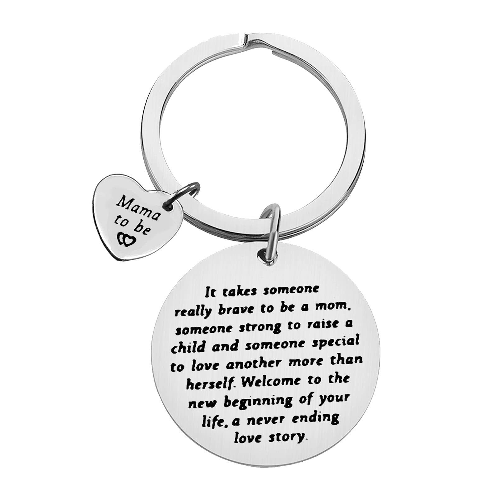 Baixian Mum to Be Gifts New Mum Keyring It Takes Someone Really Brave To Be A Mom Keychain Pregnancy Announcement Gift for First Mom Keyring Mama to Be for New Mama Gift