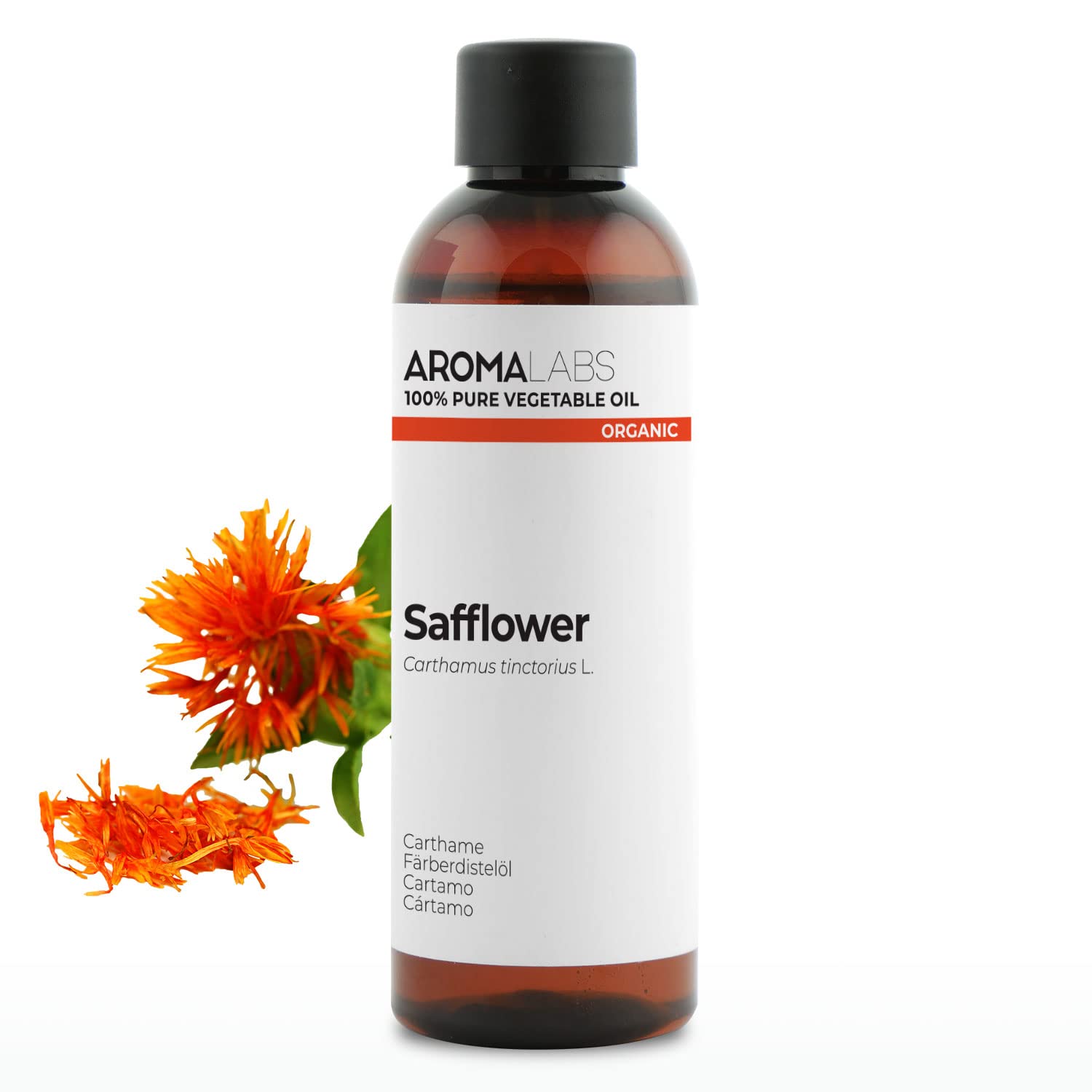 ORGANIC - SAFFLOWER Oil - 100mL - 100% Pure, Natural, Cold Pressed and AB Certified - AROMA LABS (French Brand)