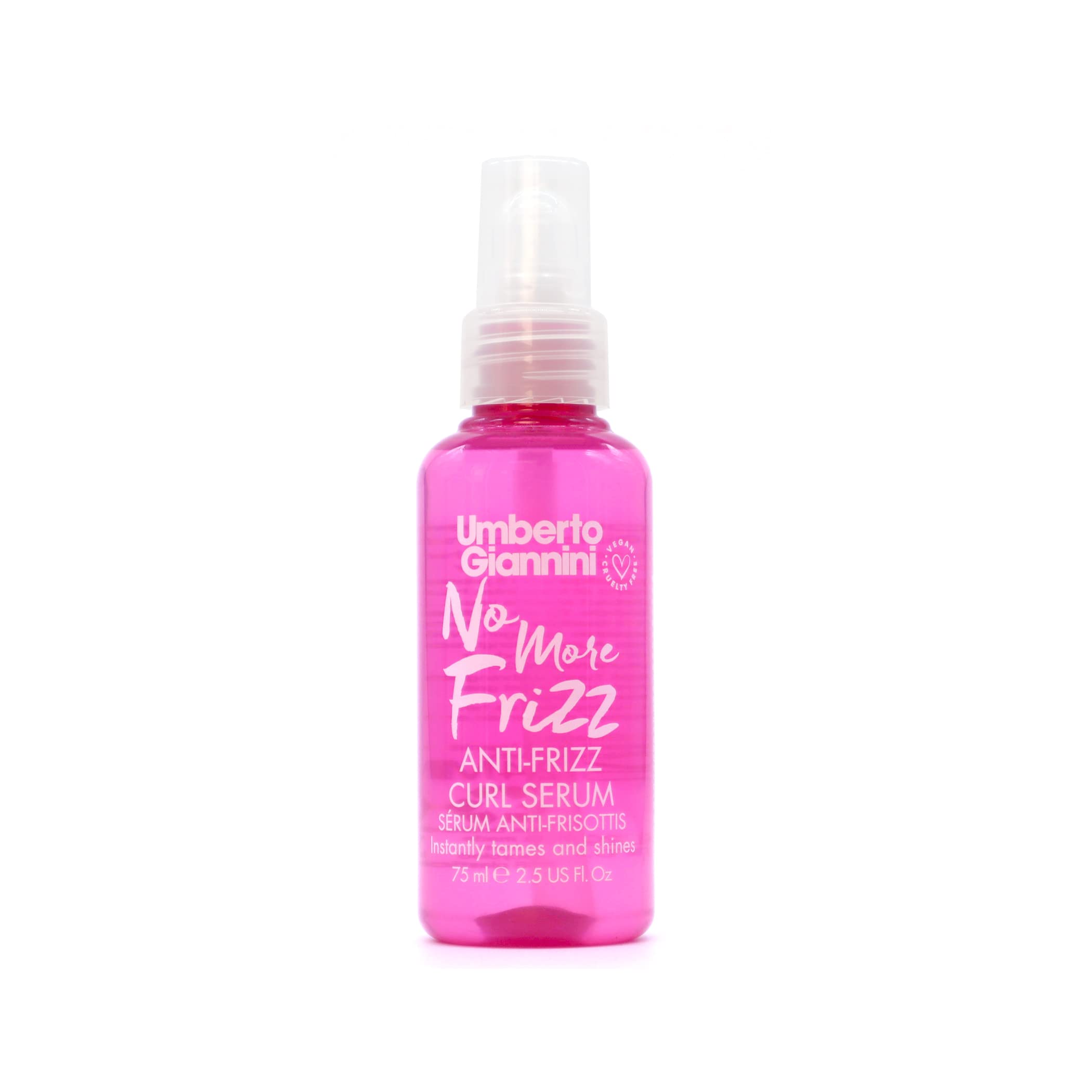 Umberto Giannini No More Frizz Curl Serum, Vegan & Cruelty Free Anti-Frizz Serum for Curly or Wavy Hair, 75 ml