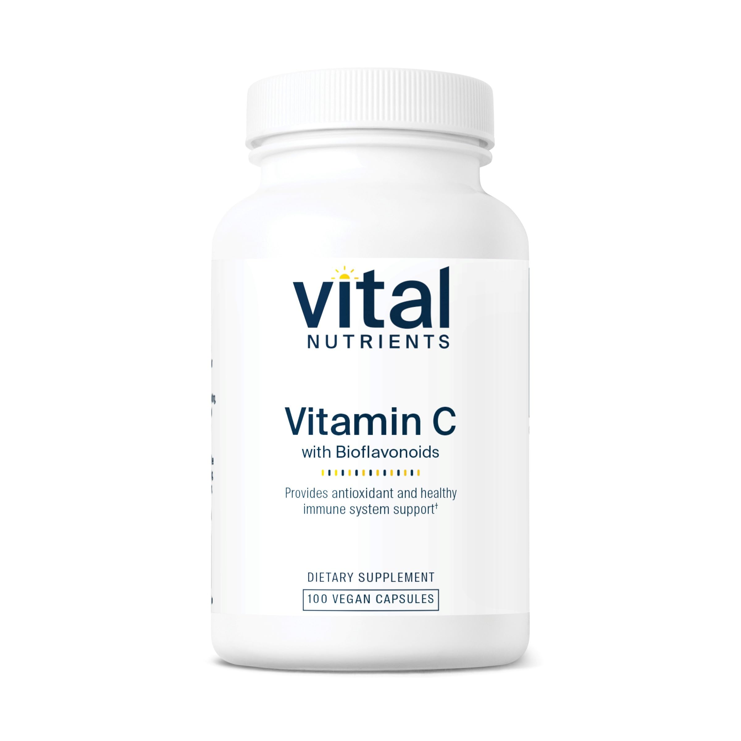 Vital Nutrients Vitamin C with Bioflavonoids | Vegan Supplement for Immune Support* | 1000mg Vitamin C and 500mg Citrus Bioflavonoid | Gluten, Dairy and Soy Free | Non-GMO | 100 Capsules