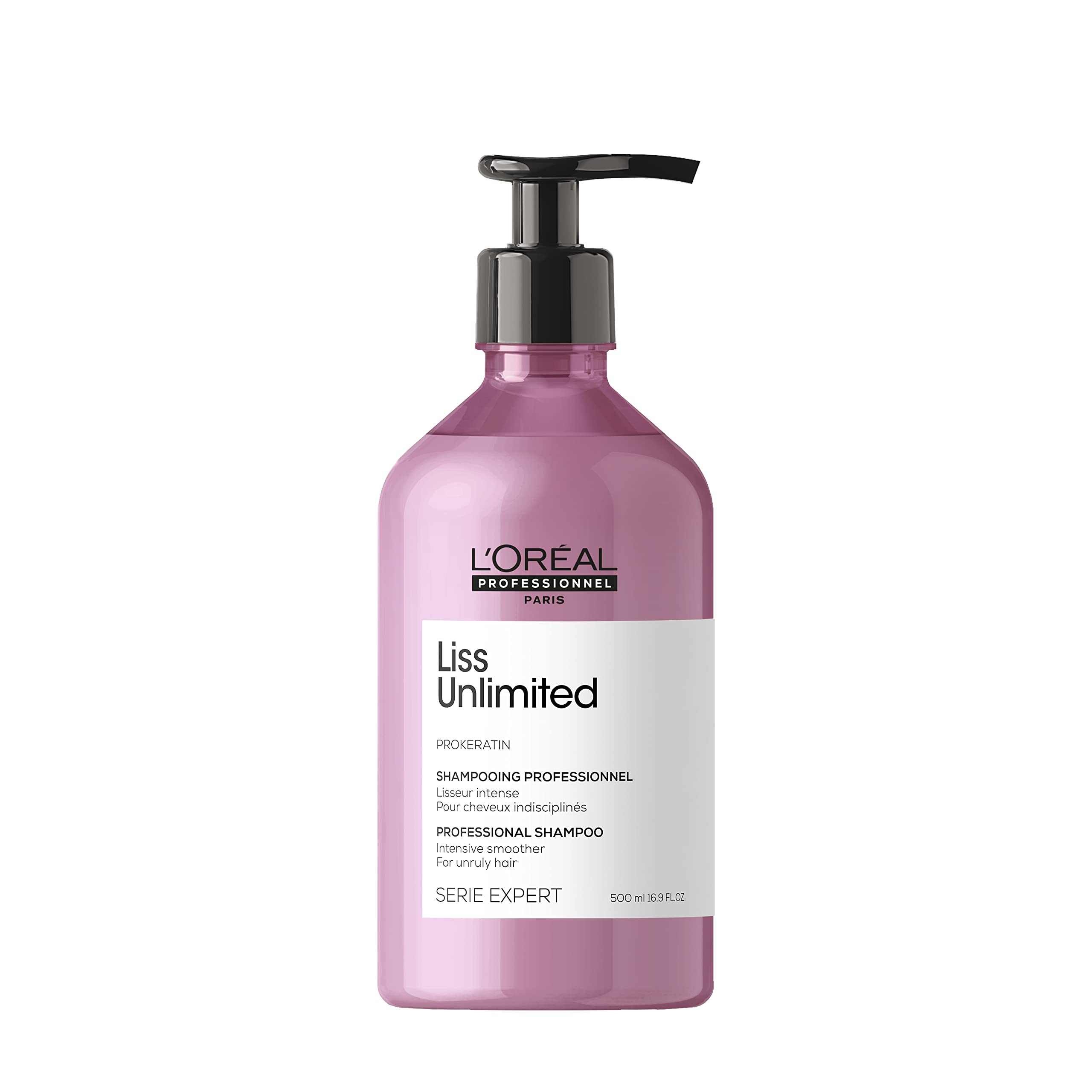 L'Oreal Professionnel Liss Unlimited Shampoo | For Frizz-Prone Hair | Provides Long-Lasting Frizz and Humidity Protection| With Prokeratin | 16.9 Fl. Oz.