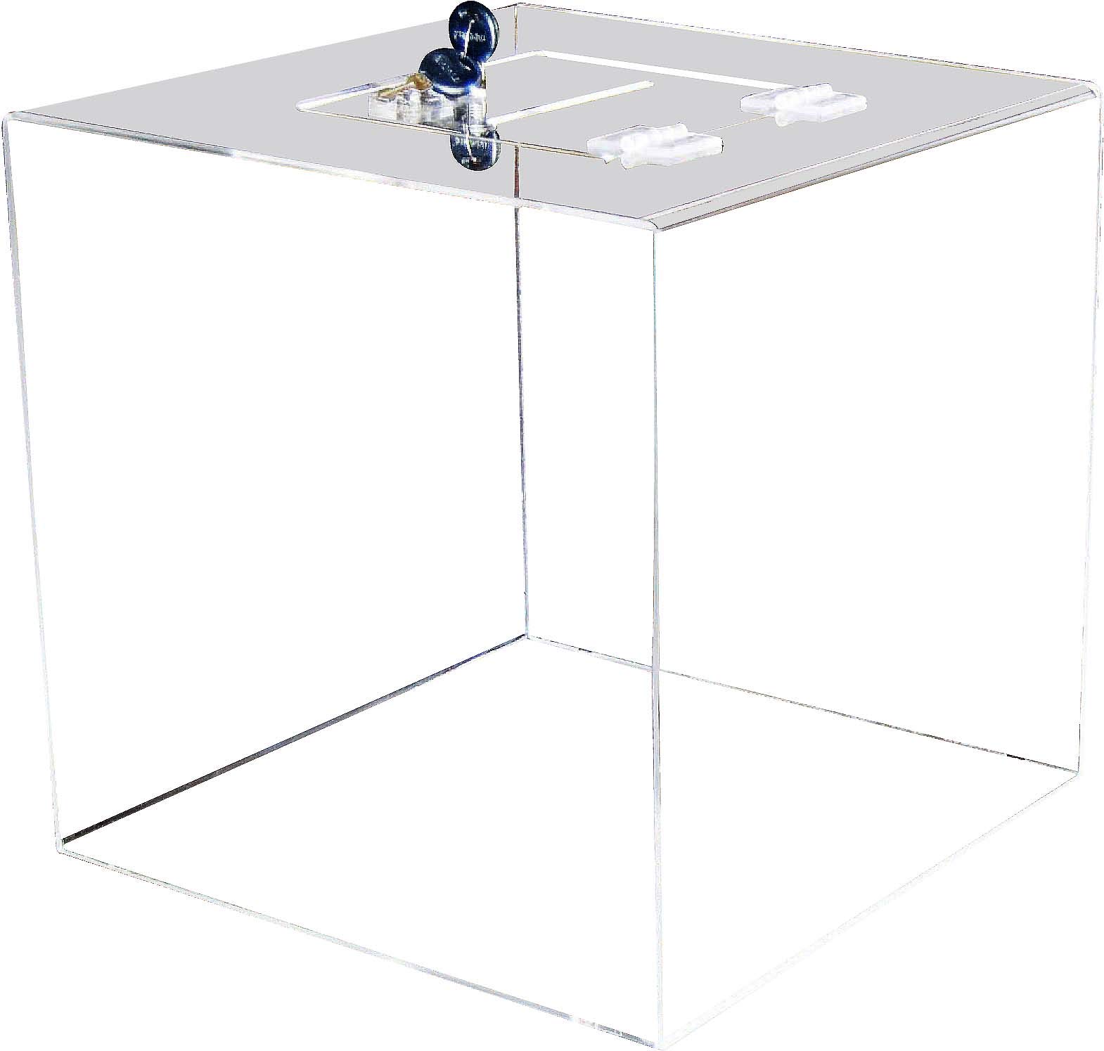 Transparent Draw Box with Lock - 25x25x25cm