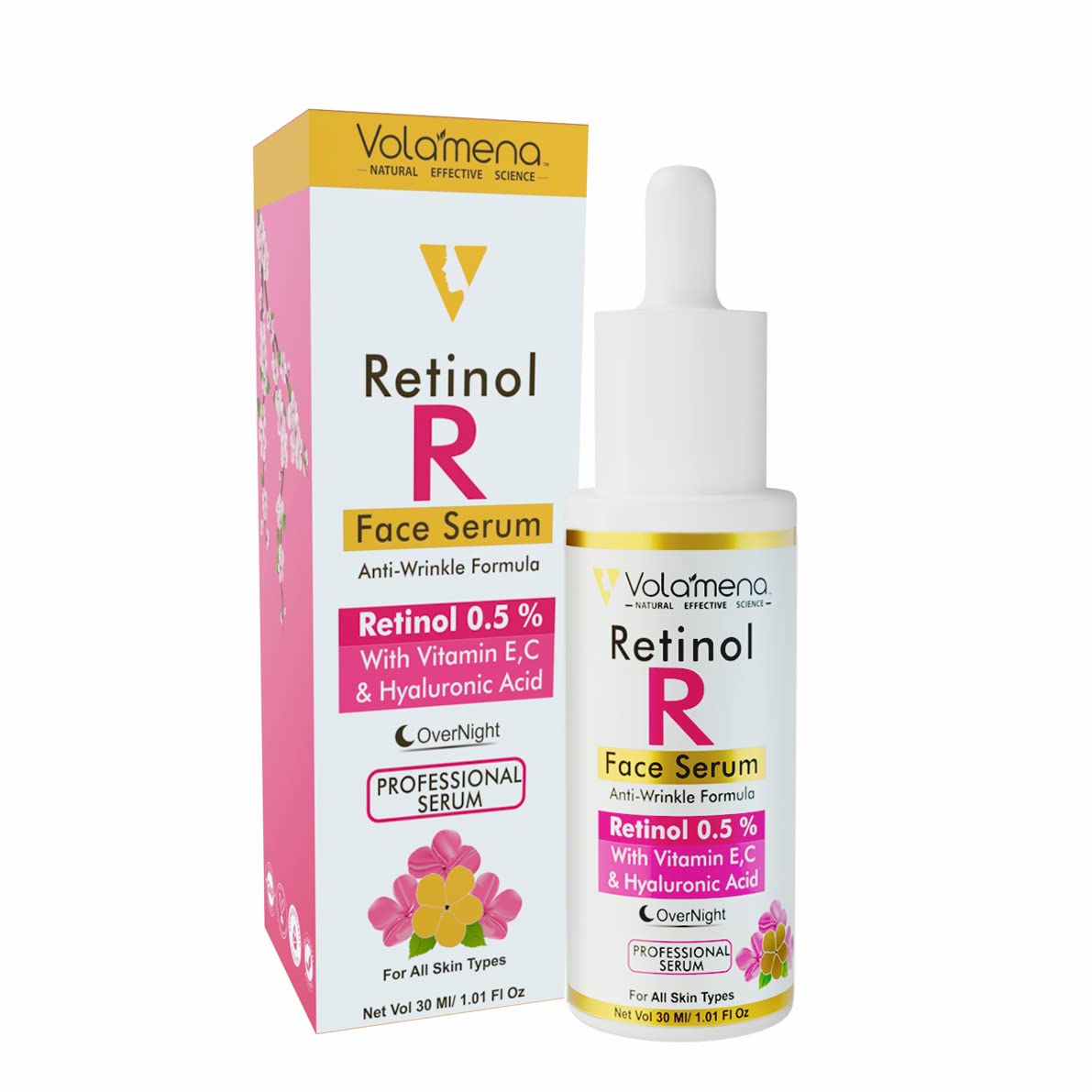 Volamena Professional Retinol Serum For Face With Retinol For Wrinkles & Anti Aging 30 ml