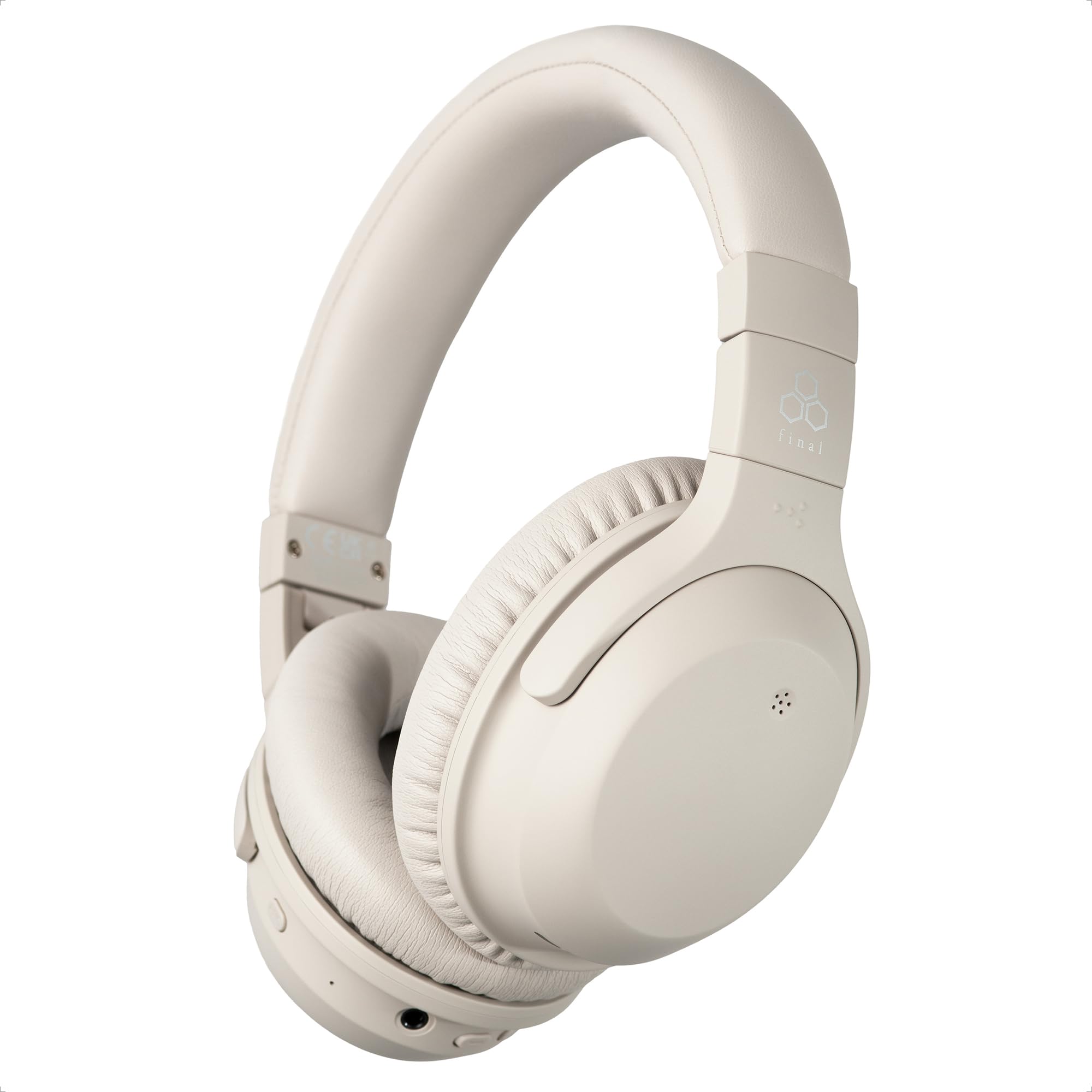 finalUX2000 Bluetooth Wireless Headphones - Hybrid Noise Cancelling - Low-Latency Gaming Mode - Maximum 60 Hours Music Playback - Multipoint Connection - Designed in Japan (Cream)