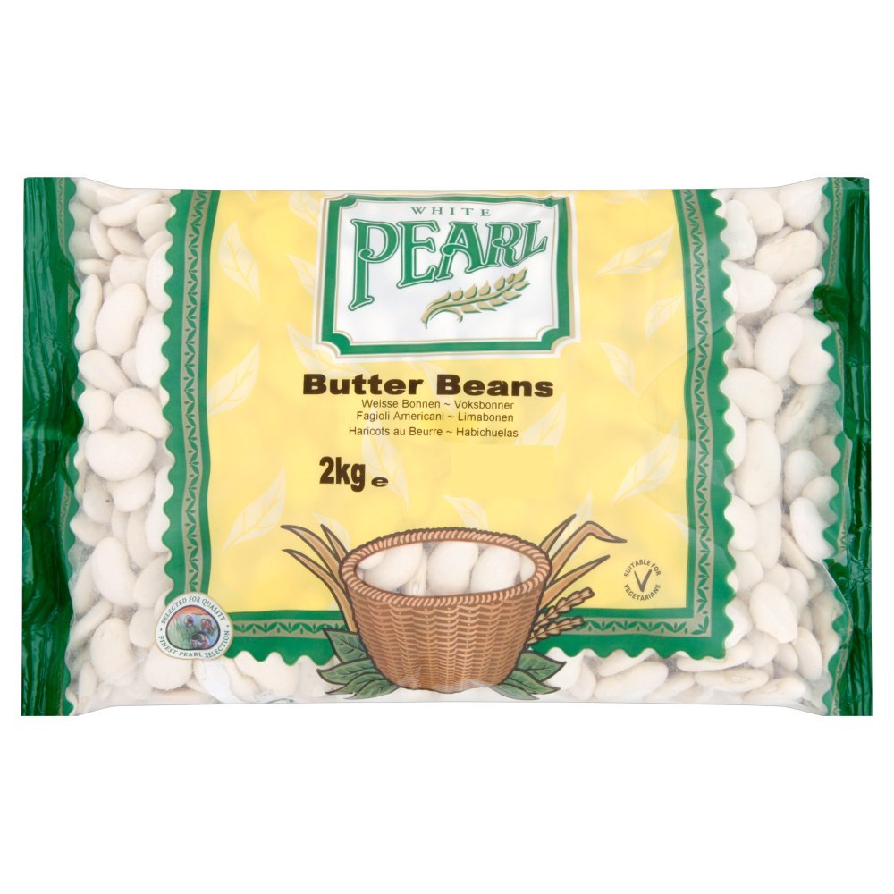 ( 6 Pack) White Pearl Butter Beans - 2Kg