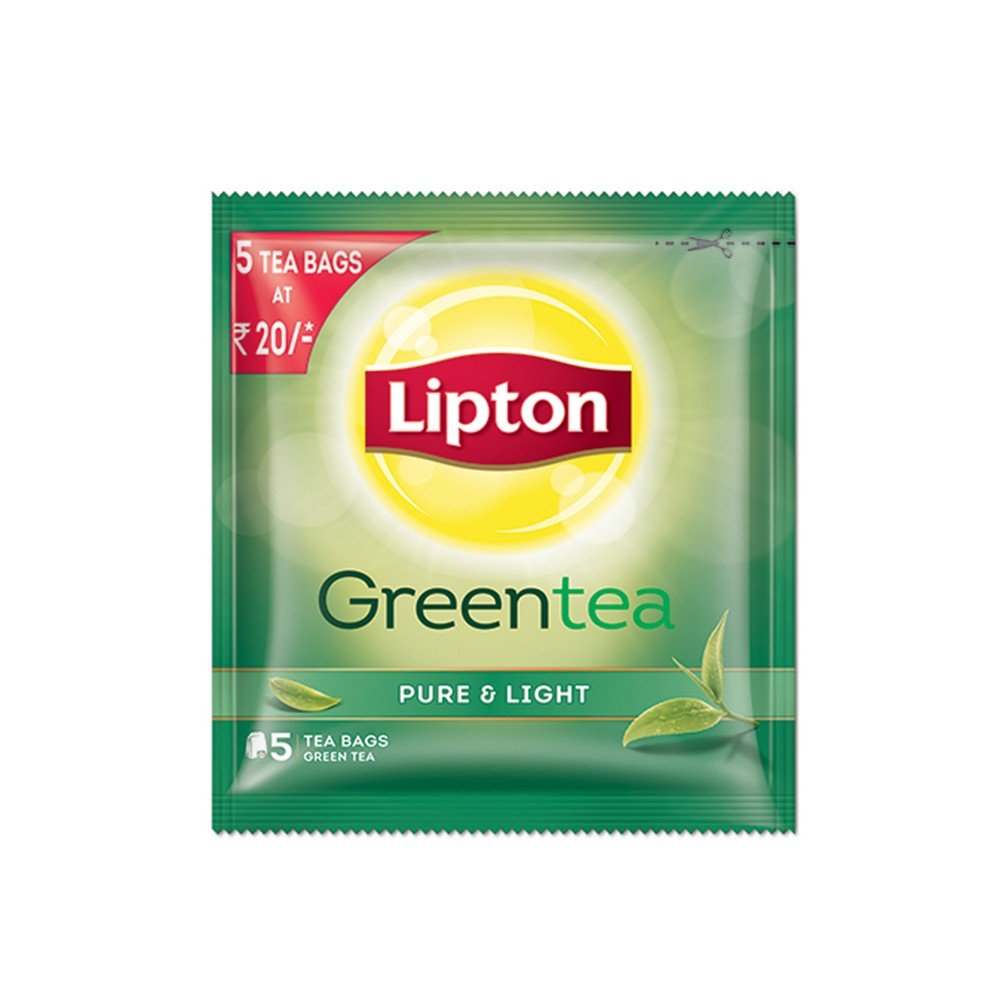 Lipton Pure and Light Green Tea Bags, 5 Pieces - 0.02 Kg