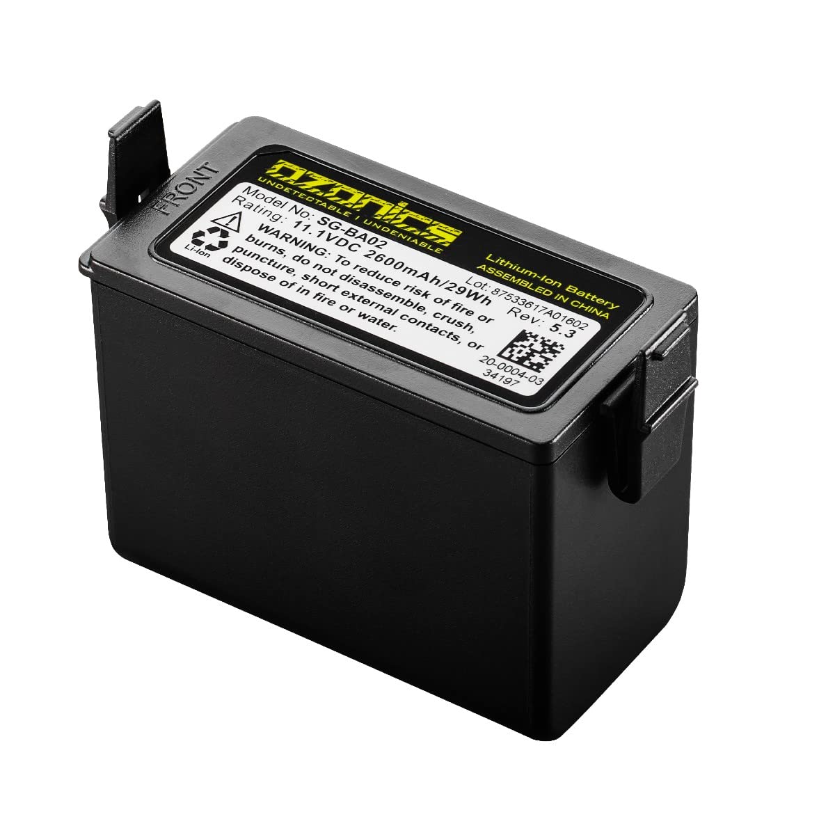 Ozonics HR-150/HR-200/HR-230 Extended Life Battery for HR Scent Elimination Device