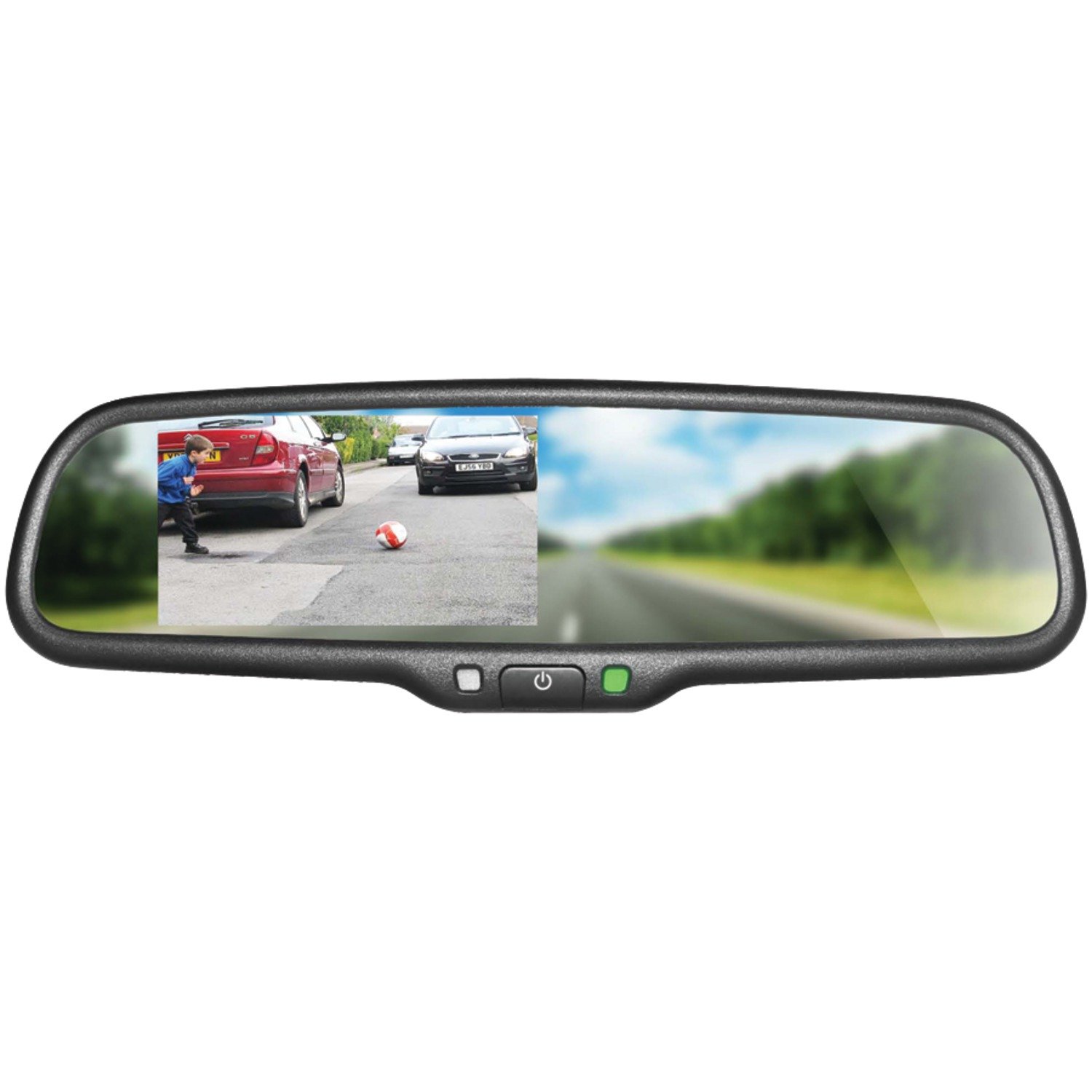 BOYO VISIONVTM43M - Replacement Rear-View Mirror with 4.3" TFT-LCD Backup Camera Monitor