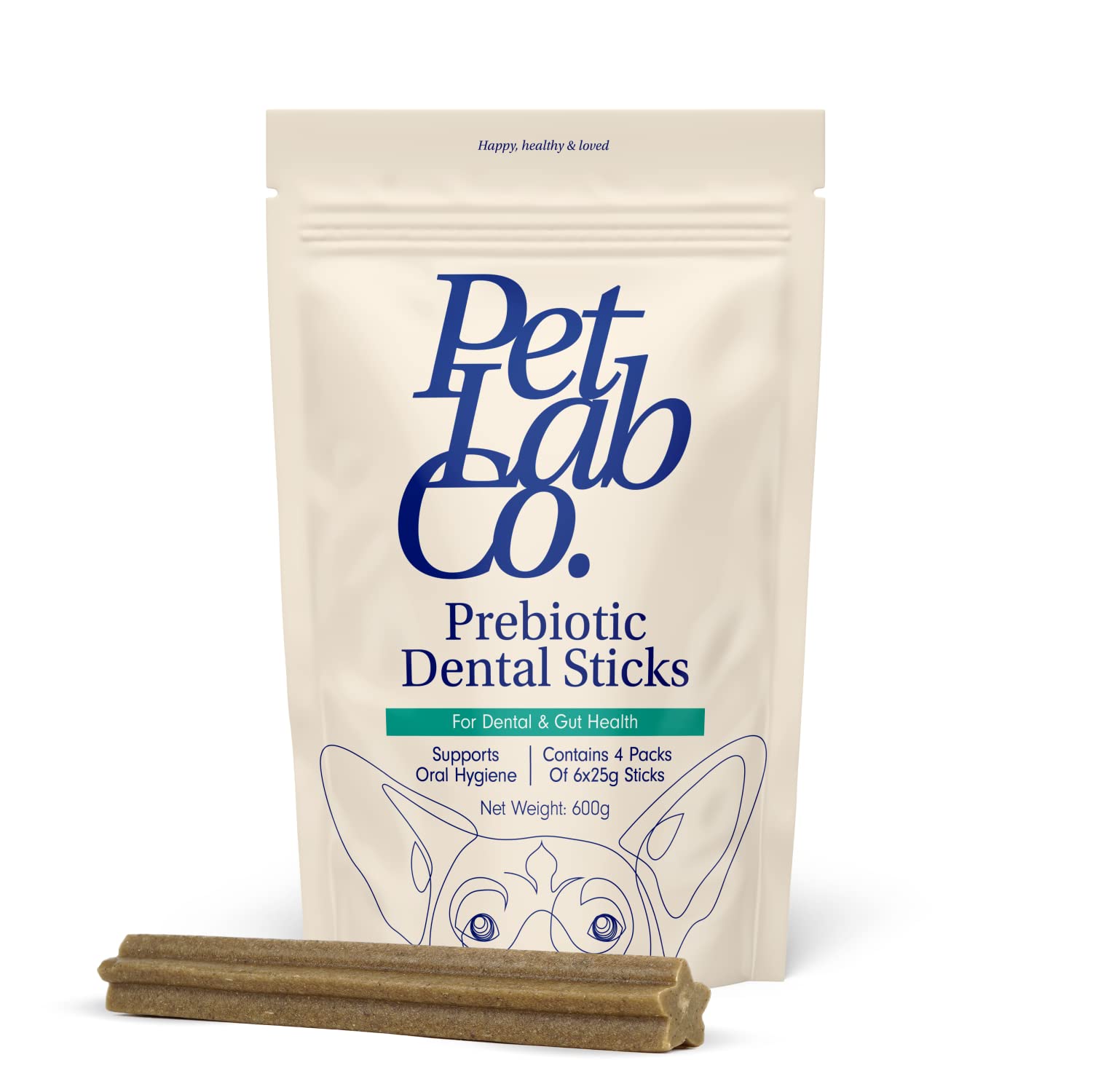 PetLab Co.Prebiotic Dental Sticks, Dog Dental Sticks To Target Plaque Build-Up At The Source & Keep Breath Fresh, 600 grams