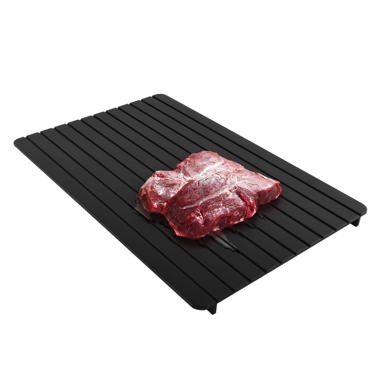 SYPENDefrosting Plate with Stands, Up to 10x Fast Defrosting Tray Rapid Thawing Plate for Frozen Meat Food, Thickened Defrosting Board for 2 Steaks, 30 * 20 * 1.3cm