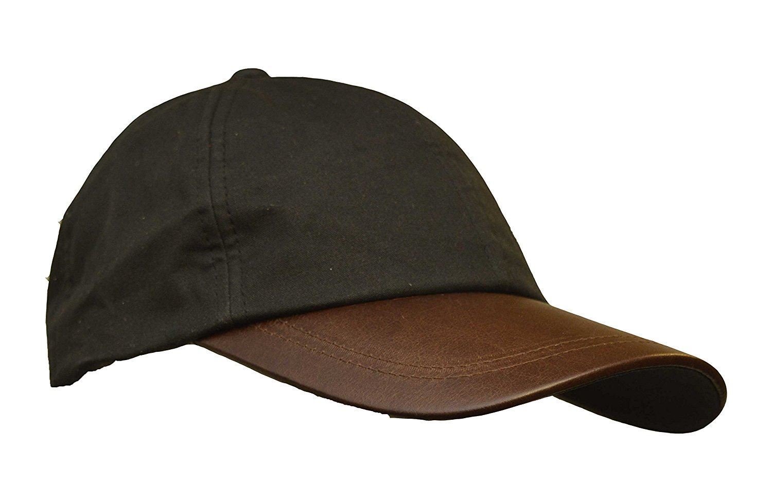 WALKER AND HAWKES - Wax Brunswick Baseball Cap w/Leather Peak - One-Size