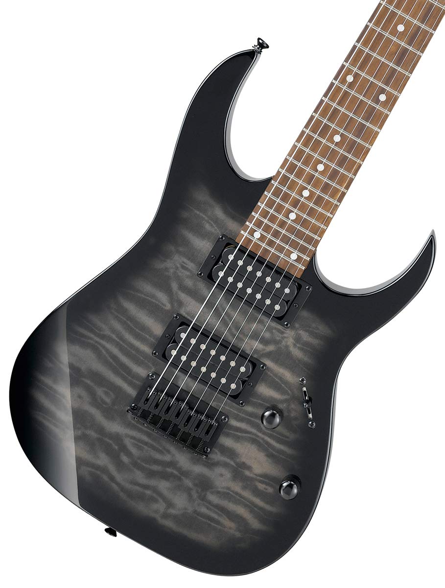 IbanezGIO RG Series GRG7221QA-TKS - 7 String Electric Guitar - Transparent Black Sunburst