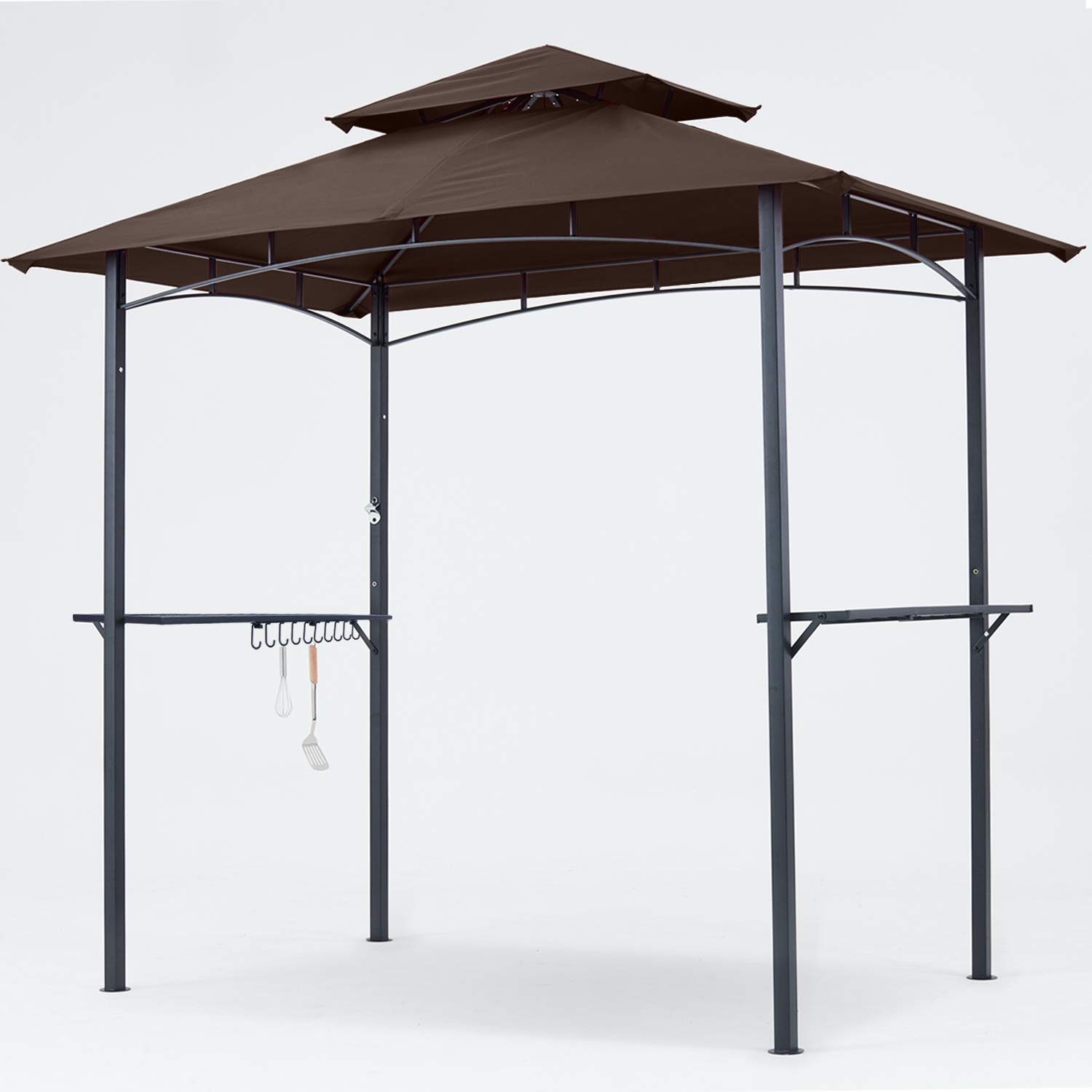 MASTERCANOPY 8 x 5 Grill Gazebo Outdoor BBQ Gazebo Canopy with 2 LED Lights