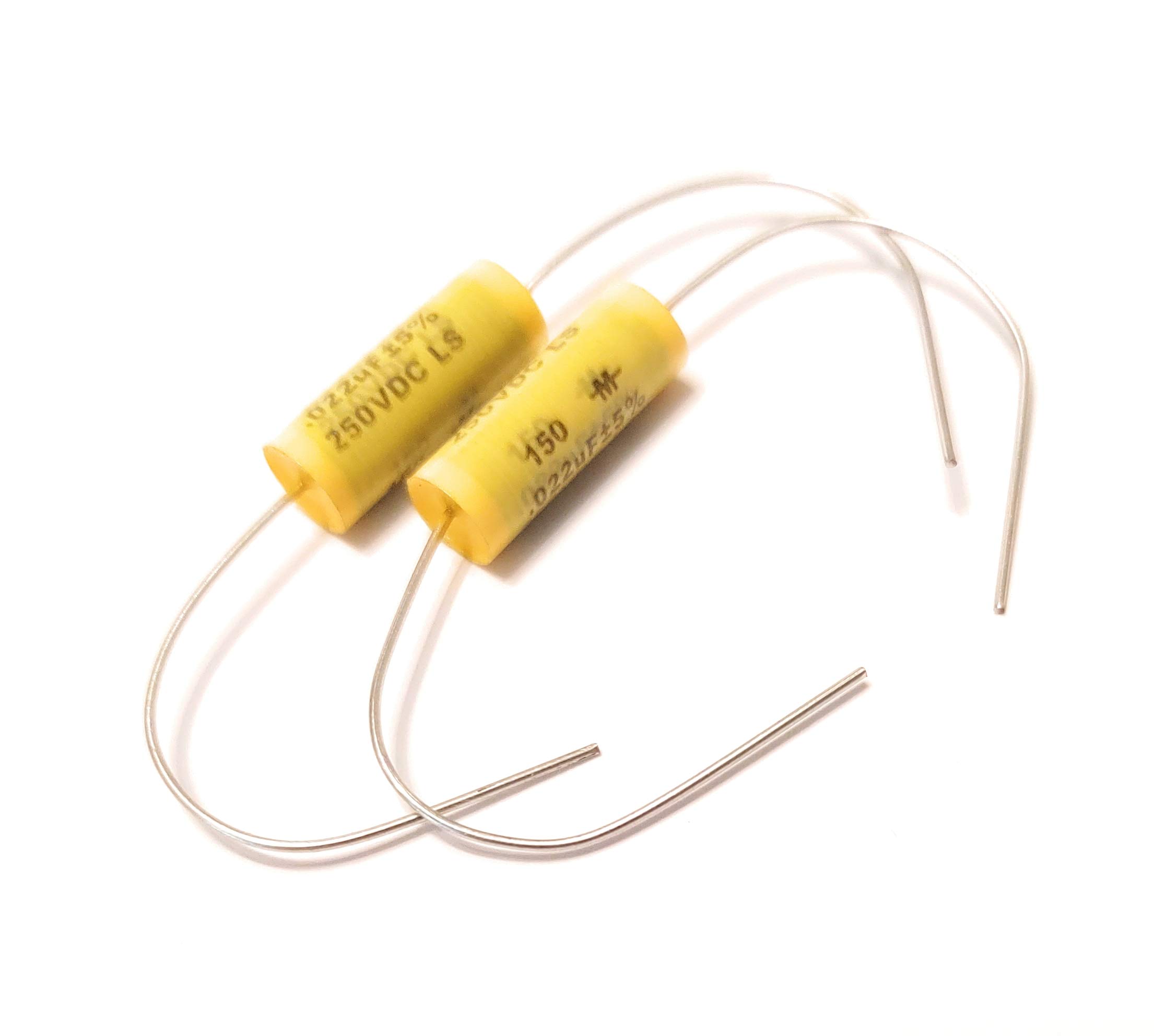 2 x .022uf 250v 5% CDE Mallory 150M Guitar Tone Capacitors