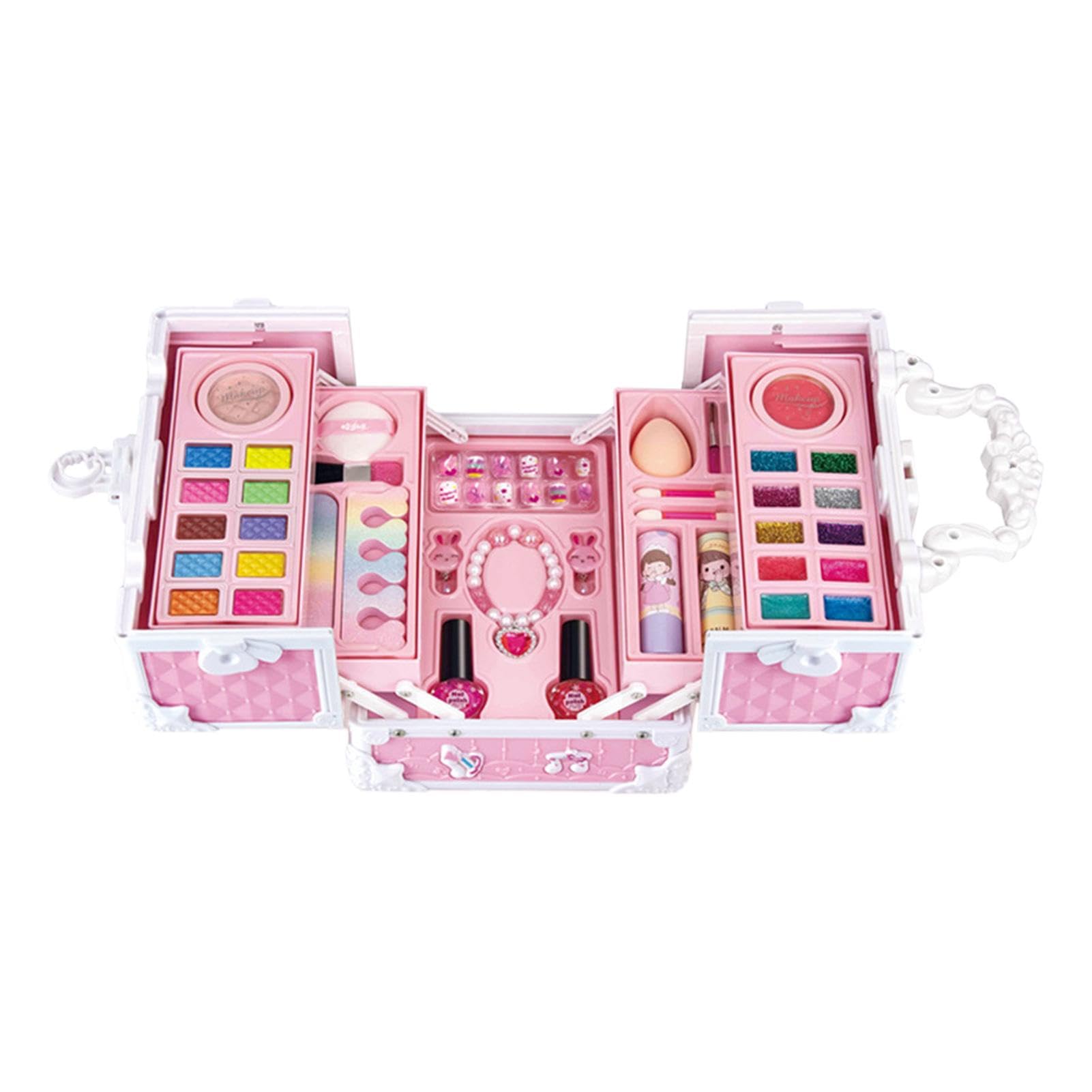 Pretend Playy Makeup Sets, Portable Girls Toy Makeup Set, Washable Cosmetics Set, Kids Makeup Kit, Safe Kids Makeup Supplies For Fun, Holidays, Events, Gatherings, Festivals And Birthday Gifts