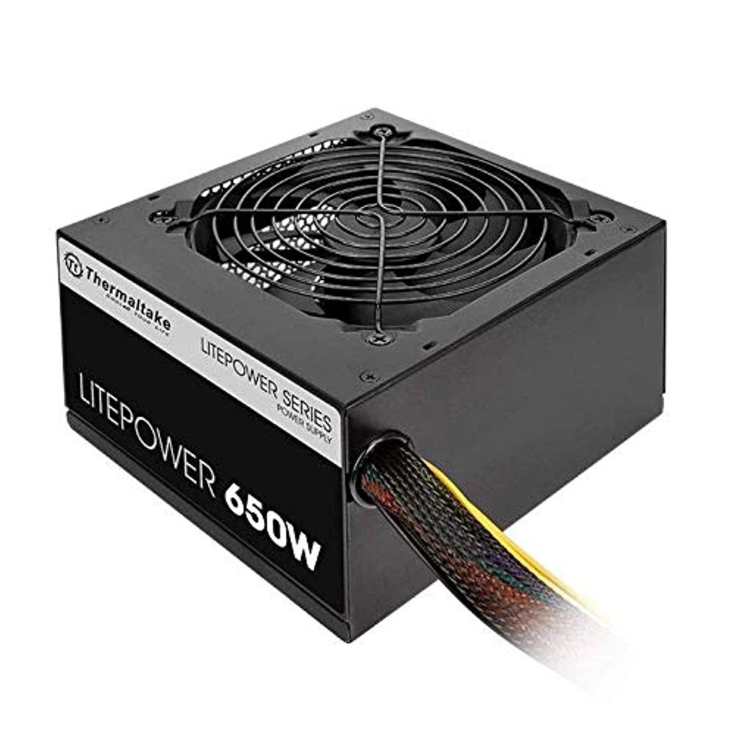 Thermaltake Litepower 650W Power Supply, Non Modular, ATX 2.3 & EPS, Active-PFC, PSU, 12cm, EU/Non, 80PLUS - Black