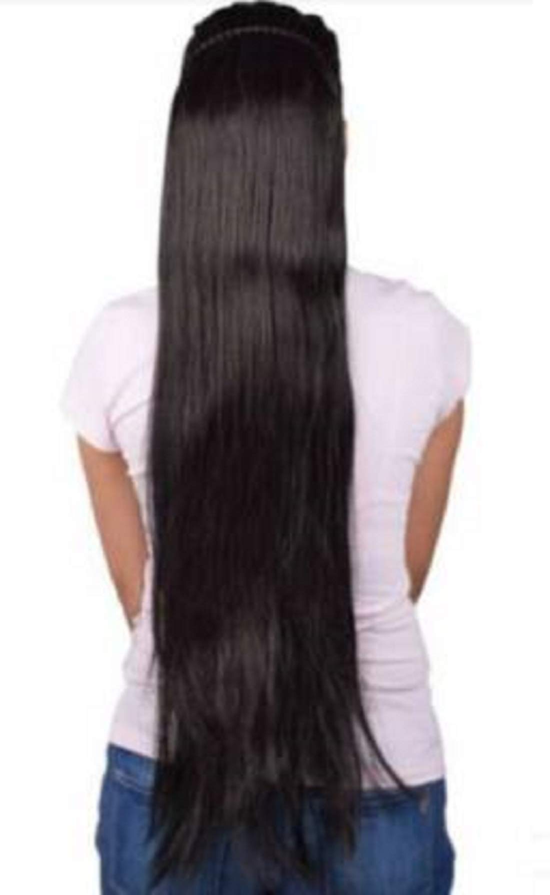 Samyak silky straight Hair Extension (5 clips in 1 hair extension)