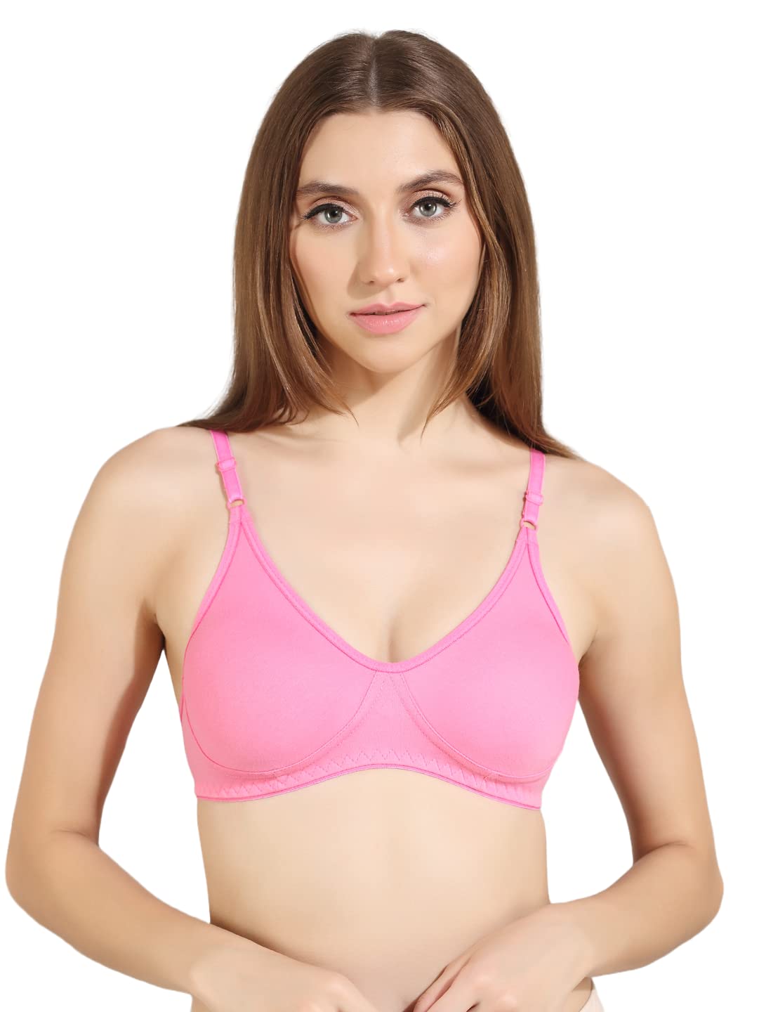 BodyRhyme Tshirt Bra Cotton Rich Seamless Womens Bra, Non Wired, Non Padded