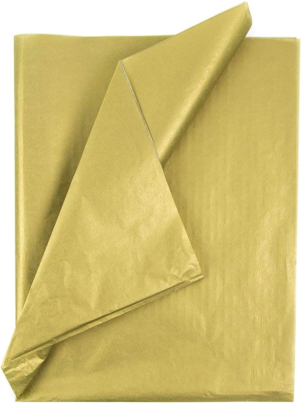 MARKQ Gold Gift Wrapping Tissue Paper Sheets for DIY Crafts, Gift Bags, Holidays, Birthdays, 50 x 75 cm (20 Sheets)