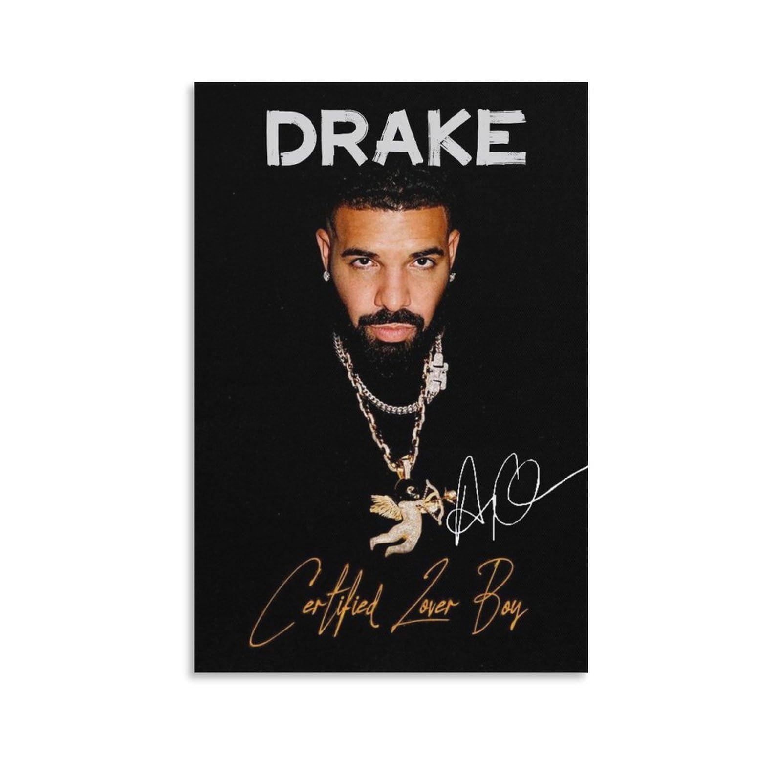 CZOURPVU Drake Poster Rapper Music Poster Decorative Painting Canvas Wall Art Living Room Posters Bedroom Painting 12x18inch(30x45cm)