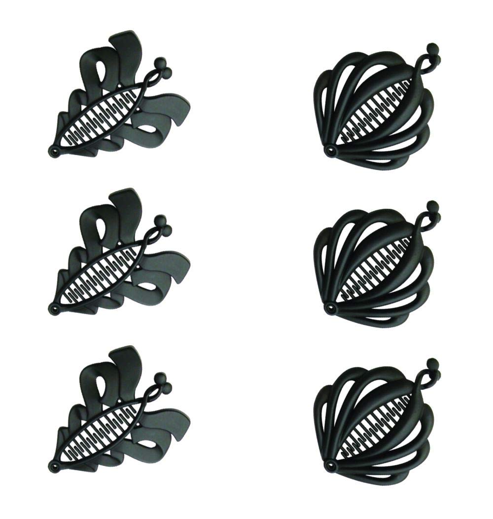 WESTENDFishtail Banana Hair Clip For Women Set of 6 Black 511526