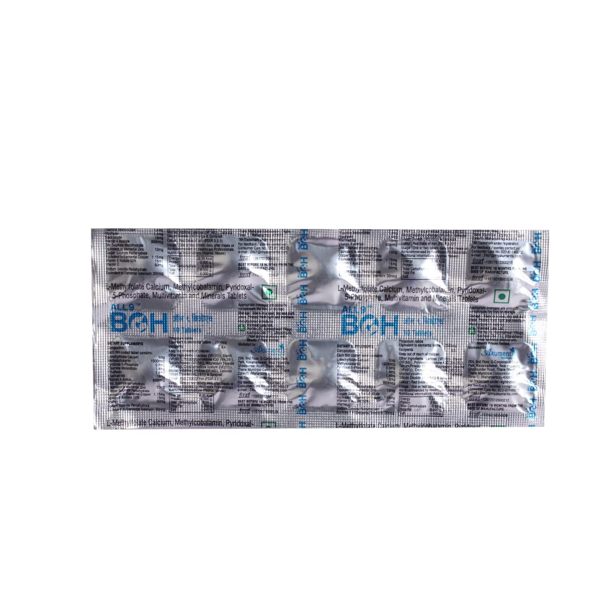 All 9 BOH - Strip of 10 Tablets