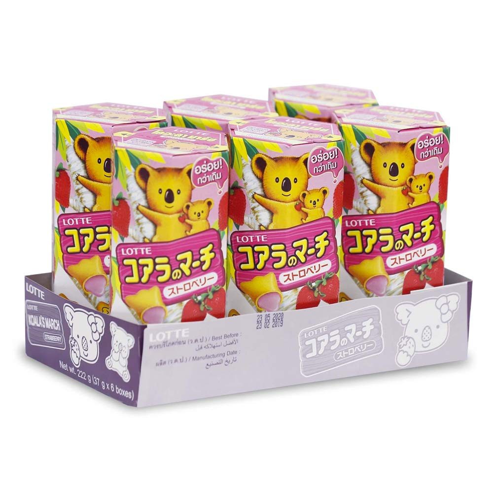 LotteKoala's March Strawberry Flavoured Biscuit 37g*6pks