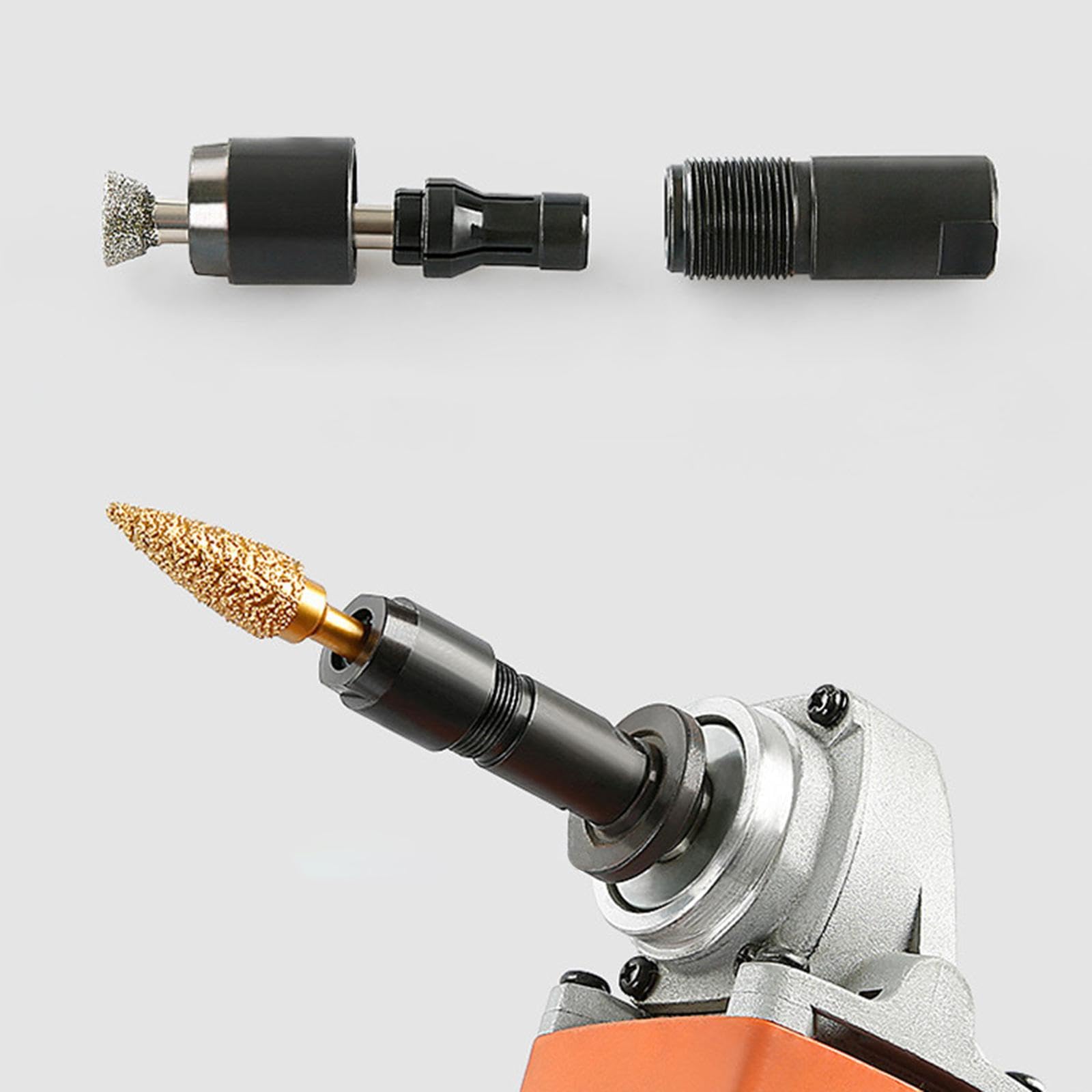 CALANDIS® Angle Grinder Attachment to Straight Grinder Chuck for Sanding Tasks Cutting 6mm+3mm'