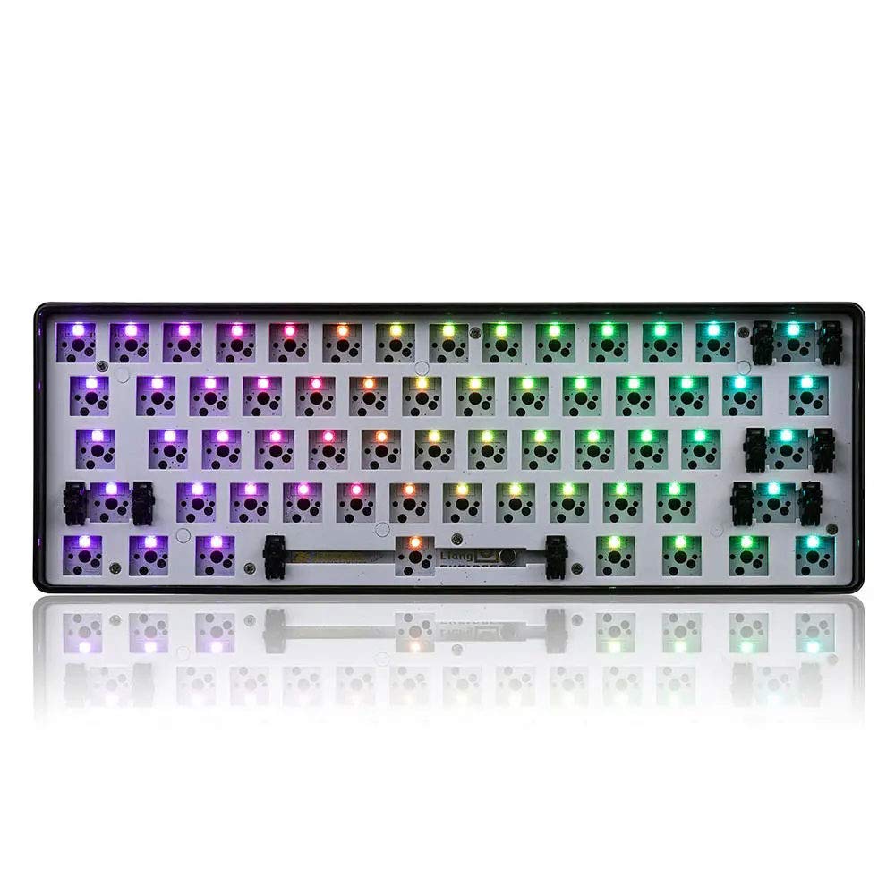 EPOMAKER GK61X RGB Hotswap Custom DIY Kit for 60% Keyboard, PCB Mounting Plate Case (GK61X Black)