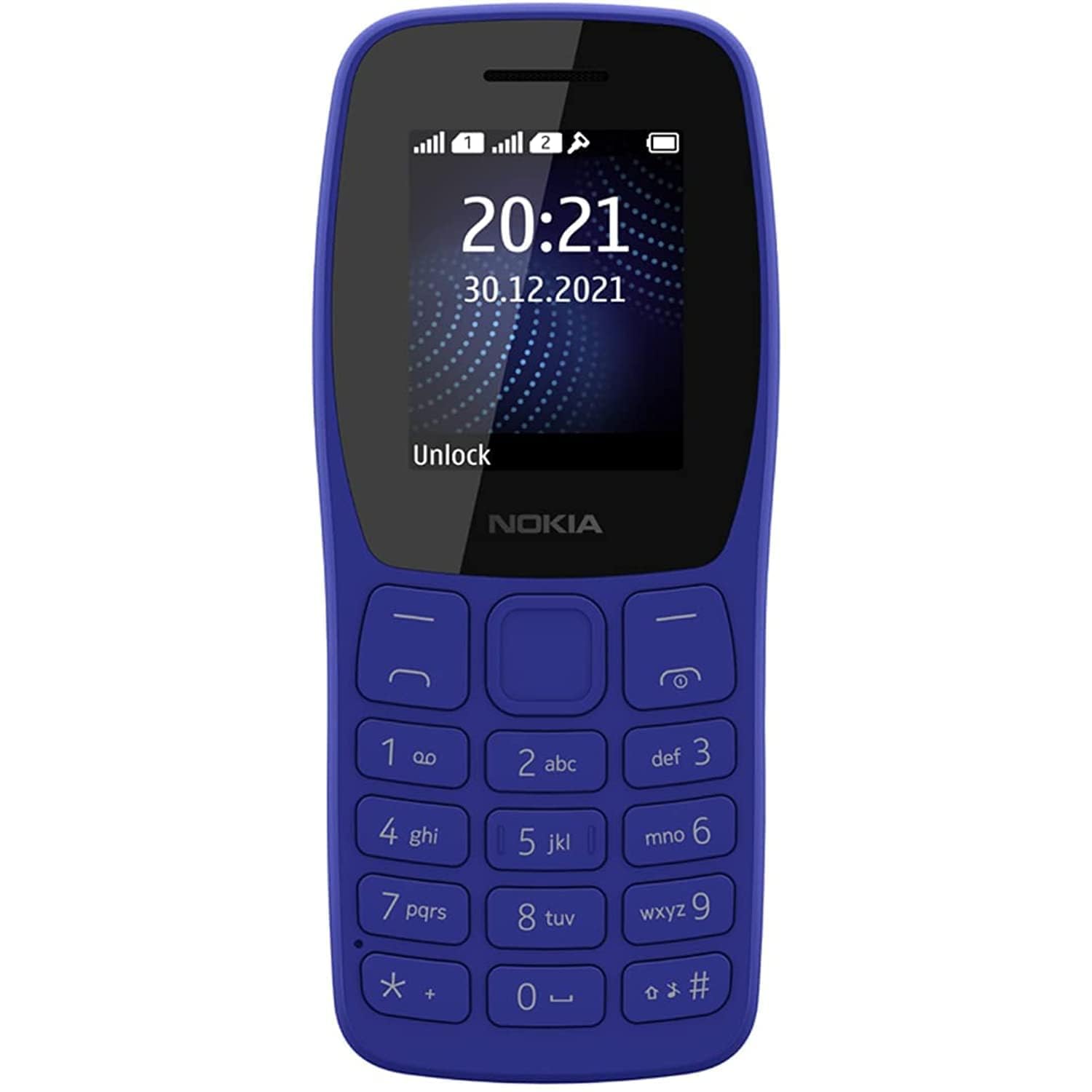 Nokia 105 Dual SIM, Keypad Mobile Phone with Wireless FM Radio | Blue