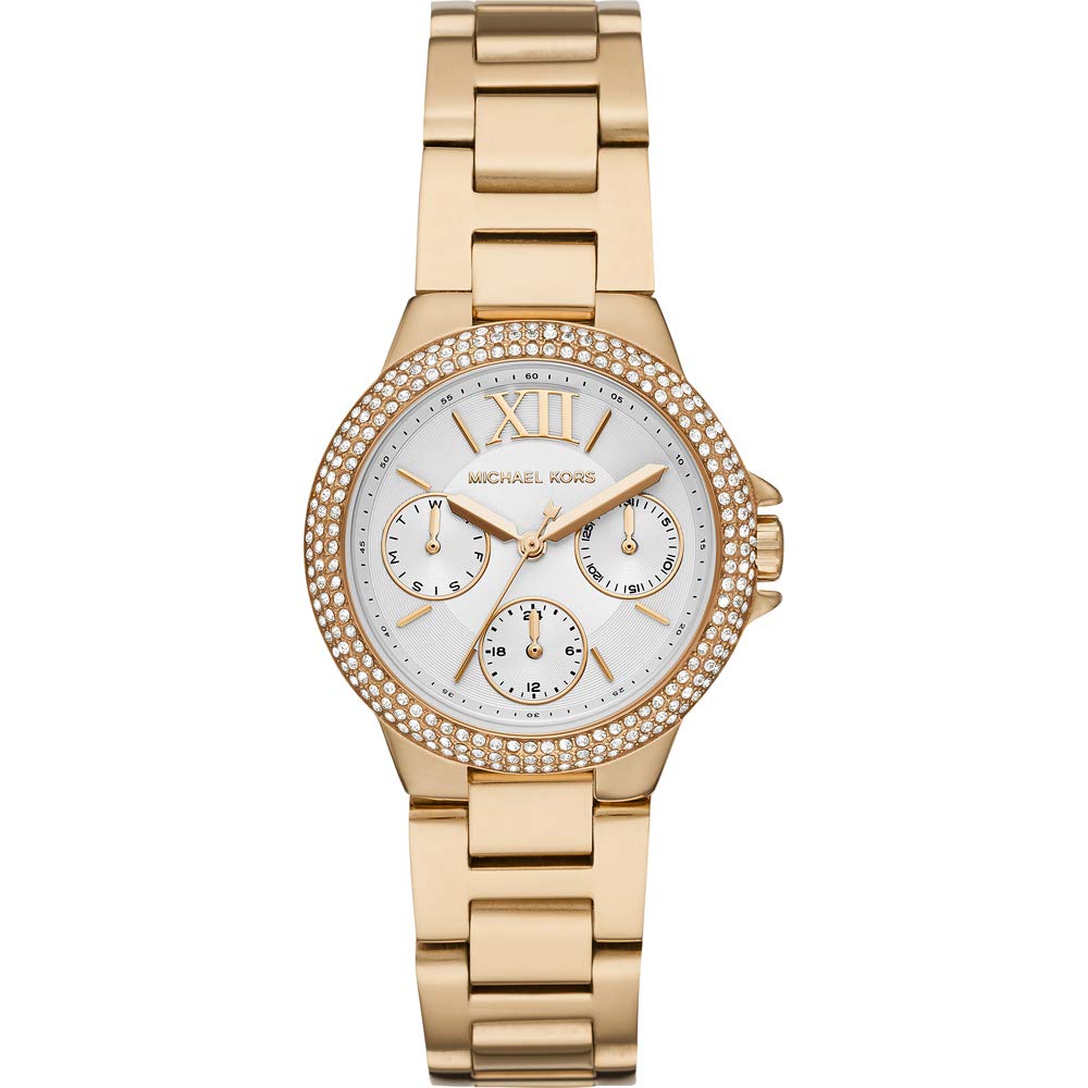 Michael Kors Watch for Women Camille Multifunction, Stainless Steel Watch with a stainless steel strap, 33mm case size