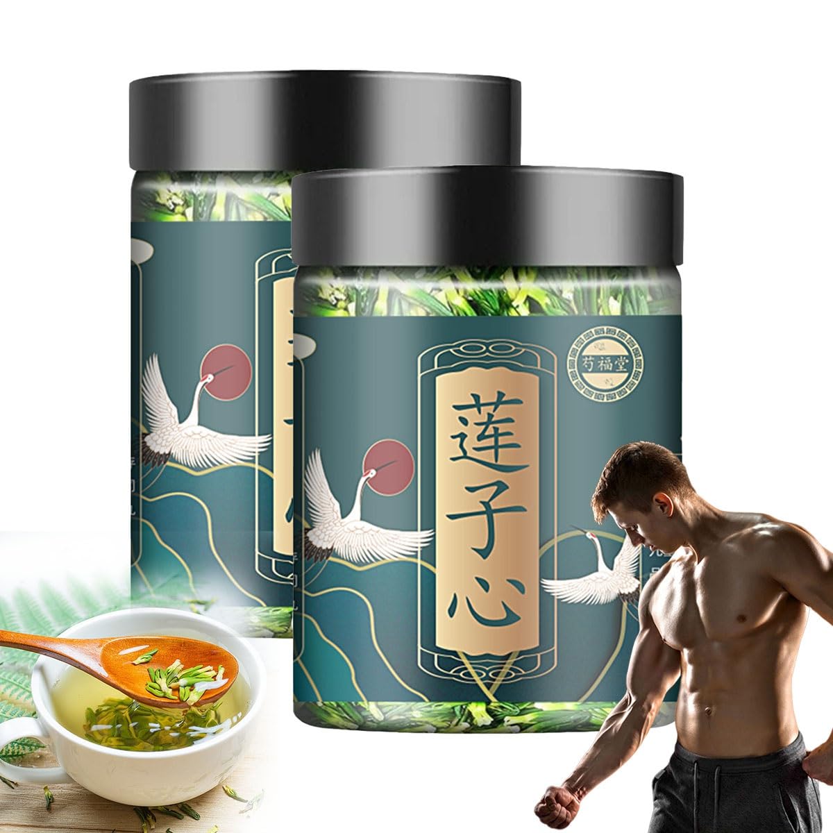 BAcion Lotus Seed Core Tea For Men,Lotus Seed Tea,Natural Dried Lotus Plumule Lotus Embryo Tea,Lotus Seed Heart Lotus Plumule Tea,Men's Essentials Pure Chinese Herbal Tea,Liver Care Tea