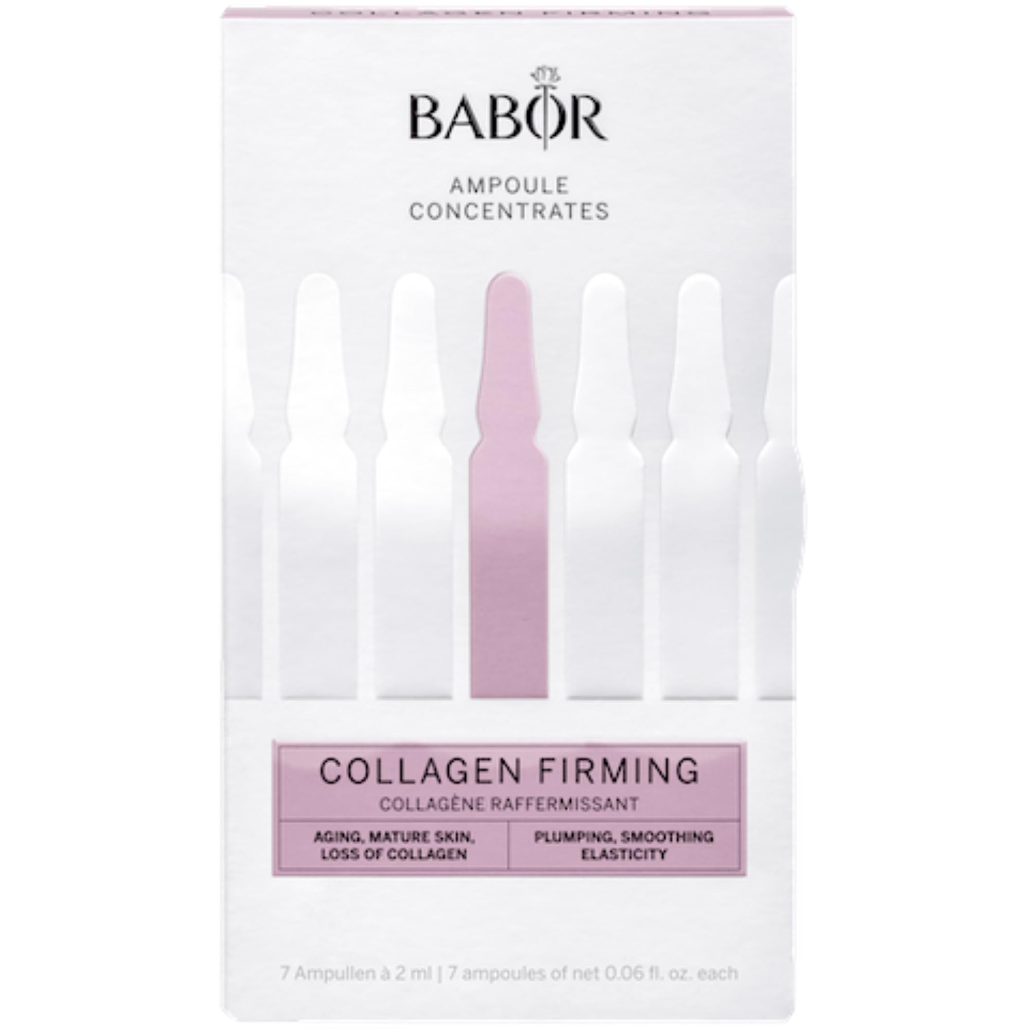 BABOR Collagen Firming Ampoule Concentrate, Collagen Skincare Capsule, Anti Aging Serum, Increase Elasticity, Firming and Lifting 7 Day Treatment