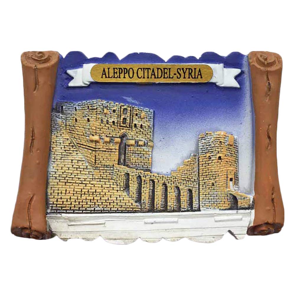 Syria Aleppo Citadel 3D Fridge Magnet Tourist Souvenir Travel Sticker,Syria Refrigerator Magnet,Home and Kitchen Decoration Collection from China