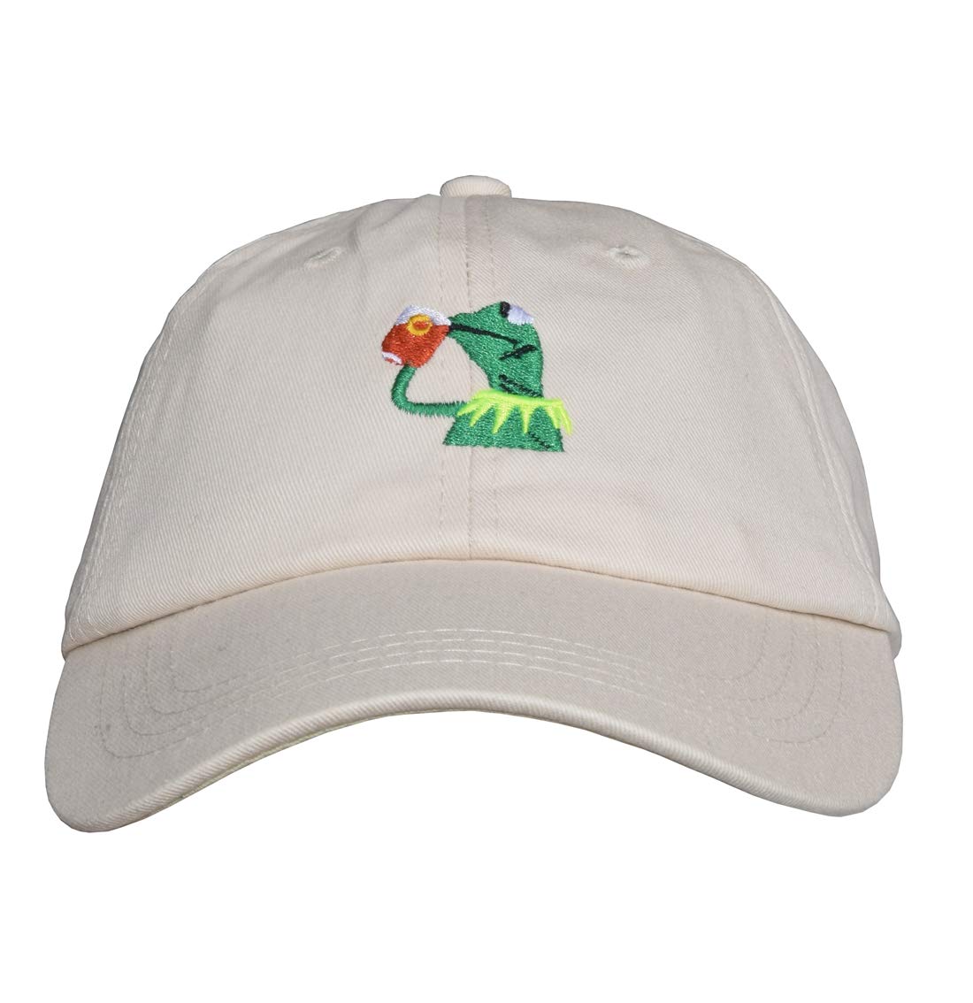 Marthasky Kermit The Frog Sipping Tea Adjustable Strapback Cap