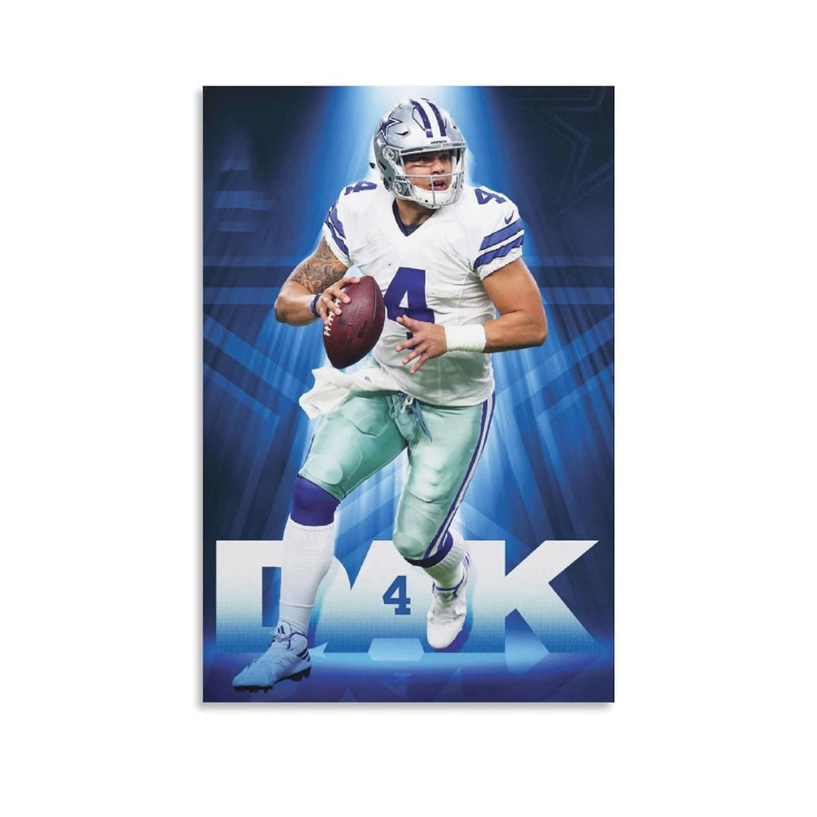 BBSUKI Poster And Painting 23.6"x35.4" no frame Dak Prescott American Soccer Stars Wall Art Pictures for Bedroom Wall Art Gifts Decor