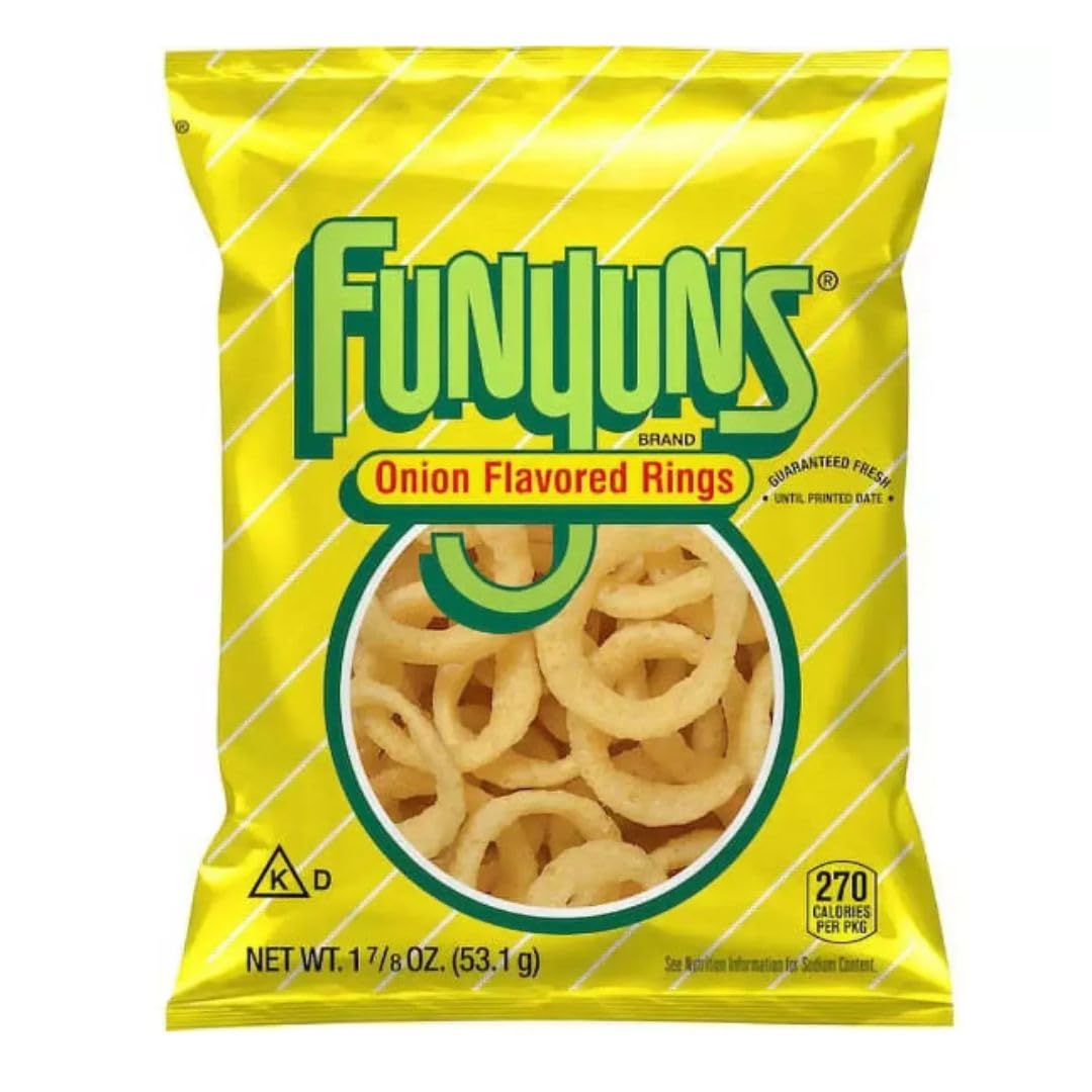 The Snack StoreBundle Funyuns Original Onion Flavored Rings, Pack of 8 (1.89 oz Bags)