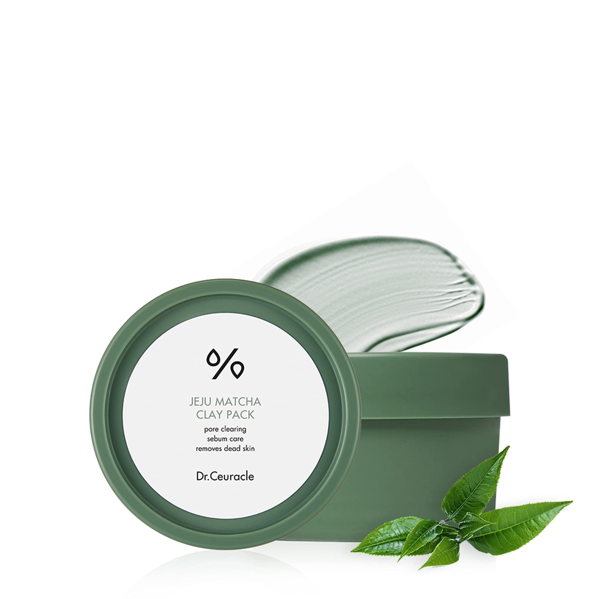 leegeehaam Dr.Ceuracle Jeju Island Matcha Clay Pack (115g / 4.05 oz) - Wash-Off Type Clay Facial Mask Pack for Cleansing Pore and Detoxifying Dull Skin