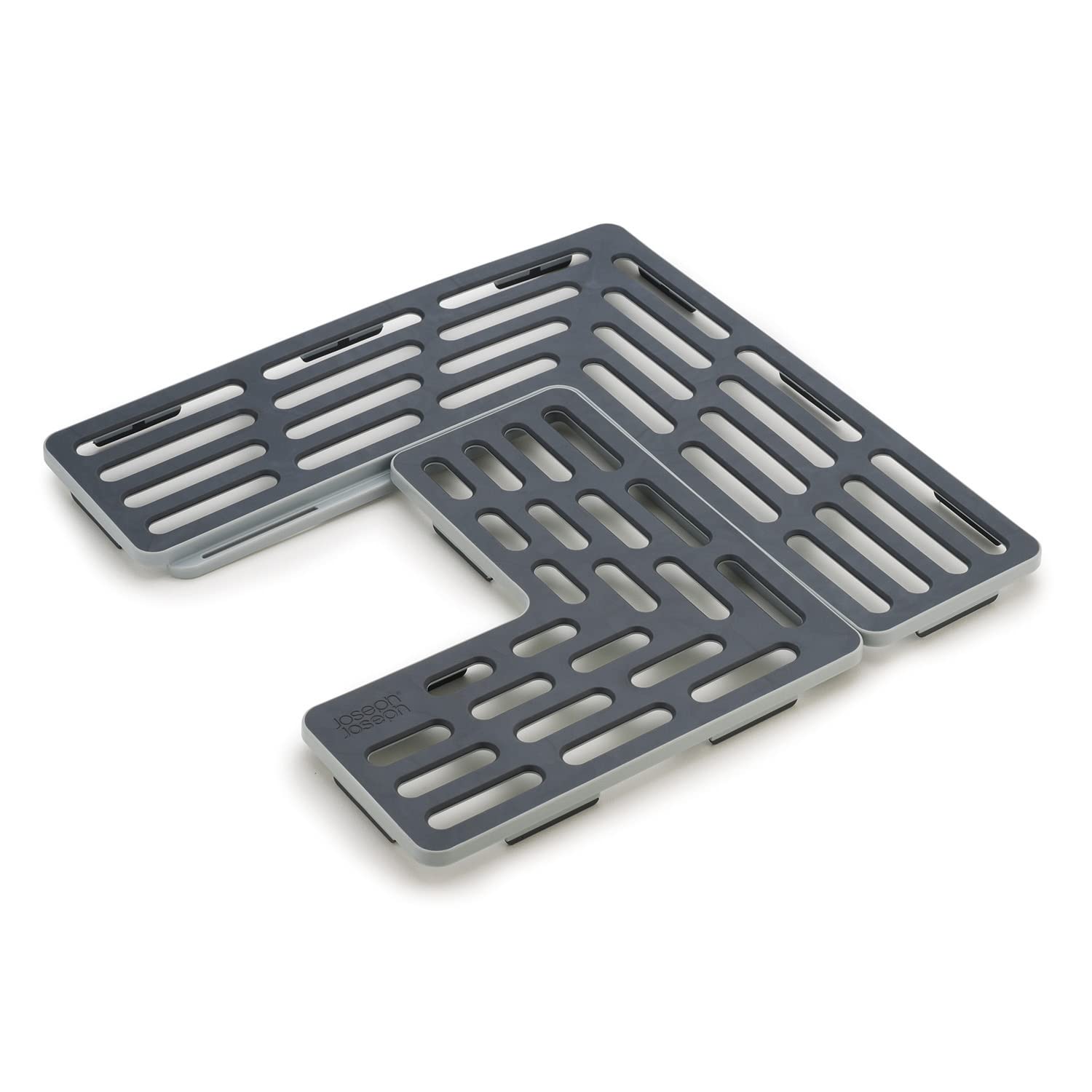 Joseph Joseph 85036 Sinksaver AdjUStable Sink Protector Mat Two Grid Sections Fits Different Drain Positions Non-Slip, Green 1 Ea Gray 85037