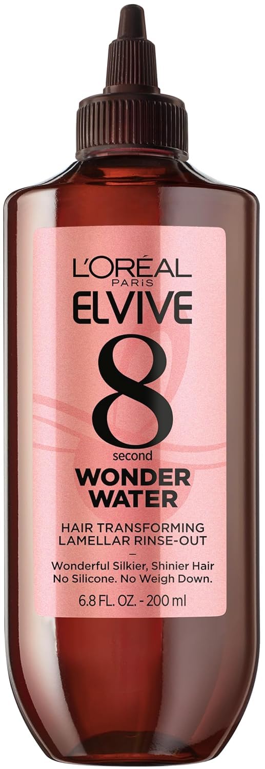 L’Oreal Paris Elvive 8 Second Wonder Water Lamellar, Rinse out Moisturizing Hair Treatment for Silky, Shiny Looking Hair, 6.8 FL; Oz